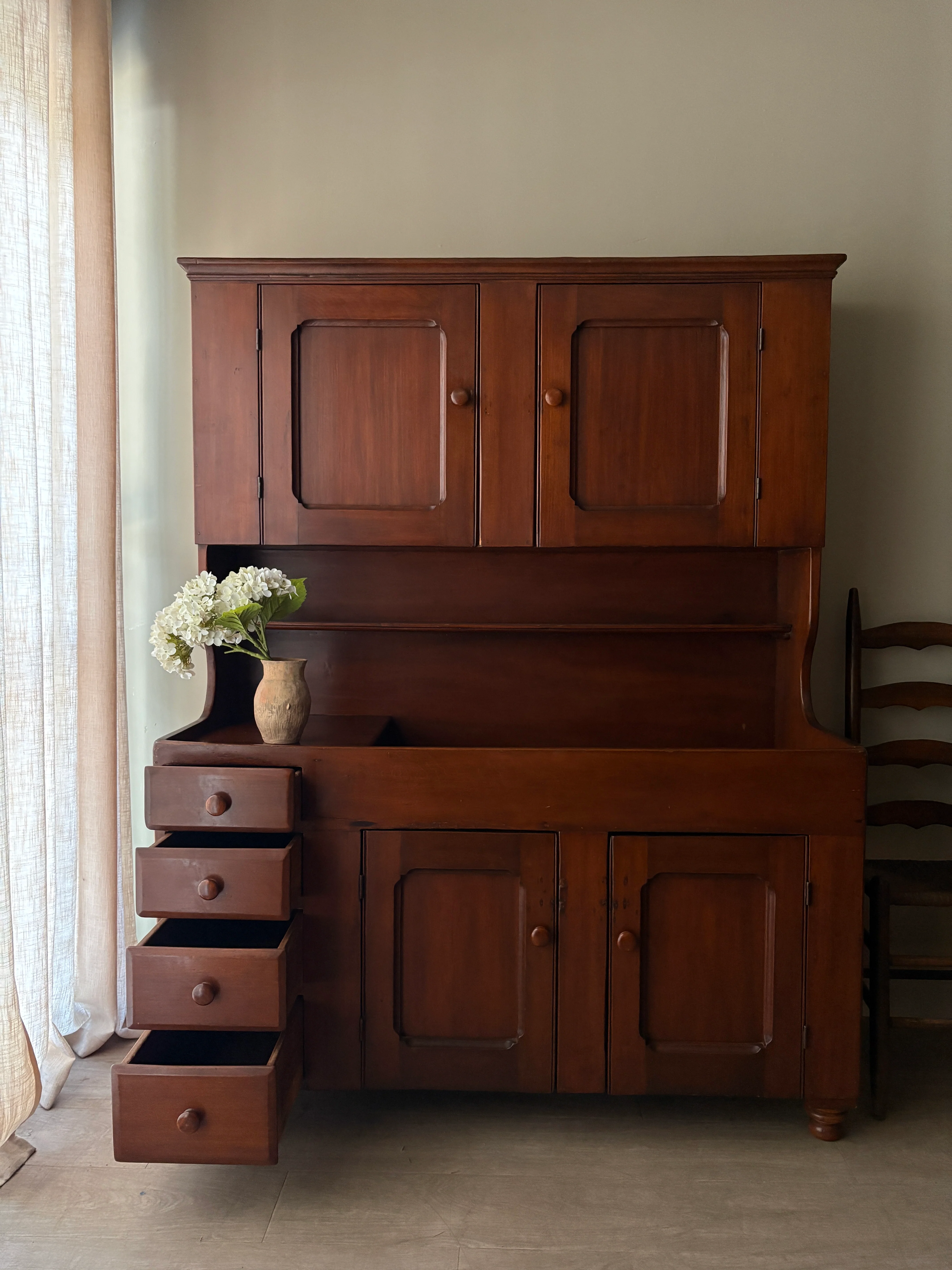 Pennsylvania Federal cherry high back dry sink - Image 7