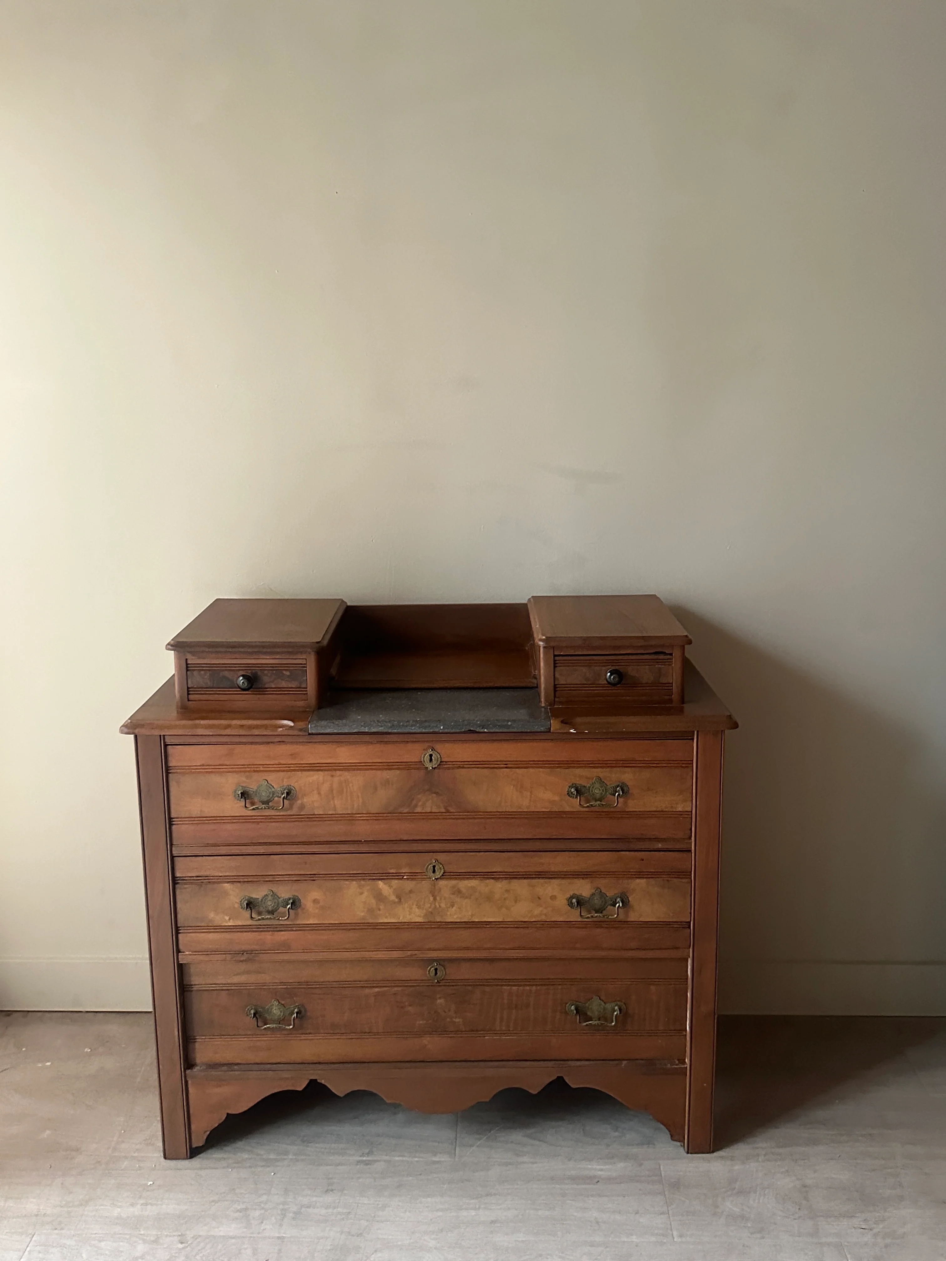 Pine and stone top dresser - Image 2