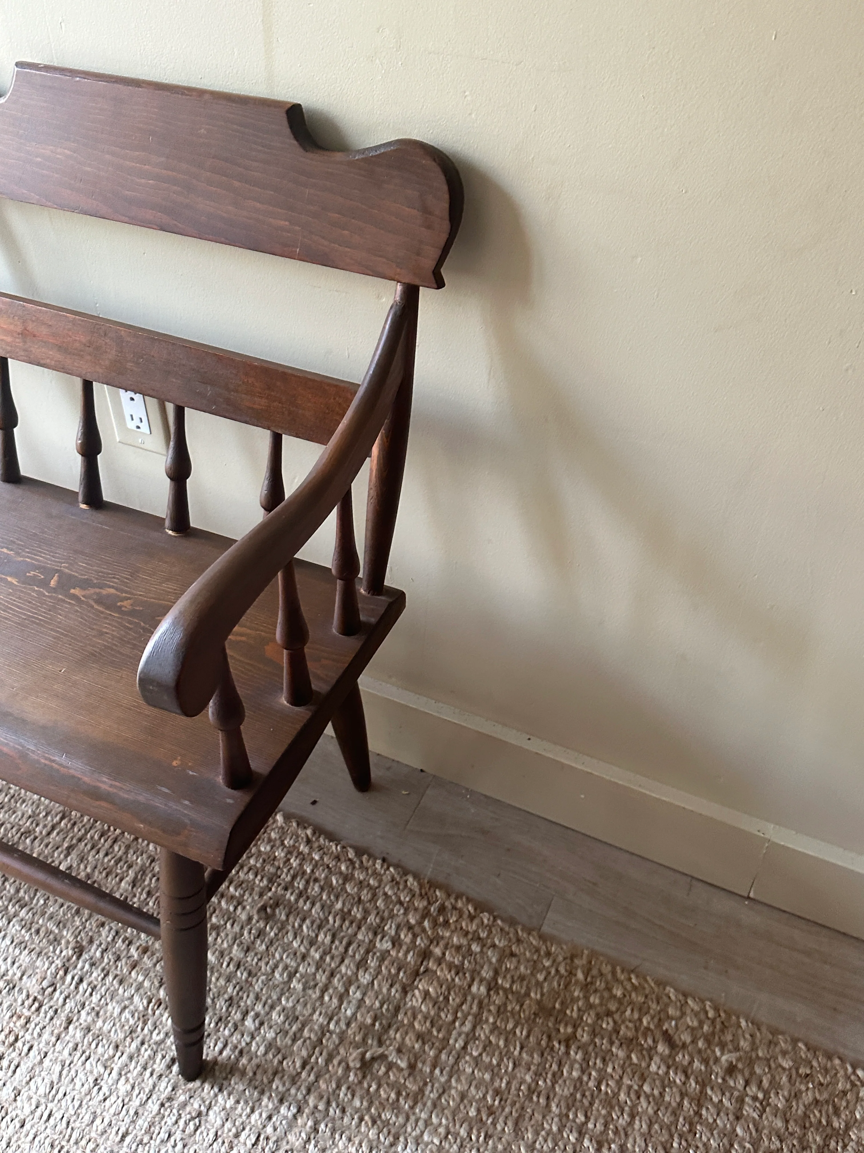 Pine deacons bench - Image 3
