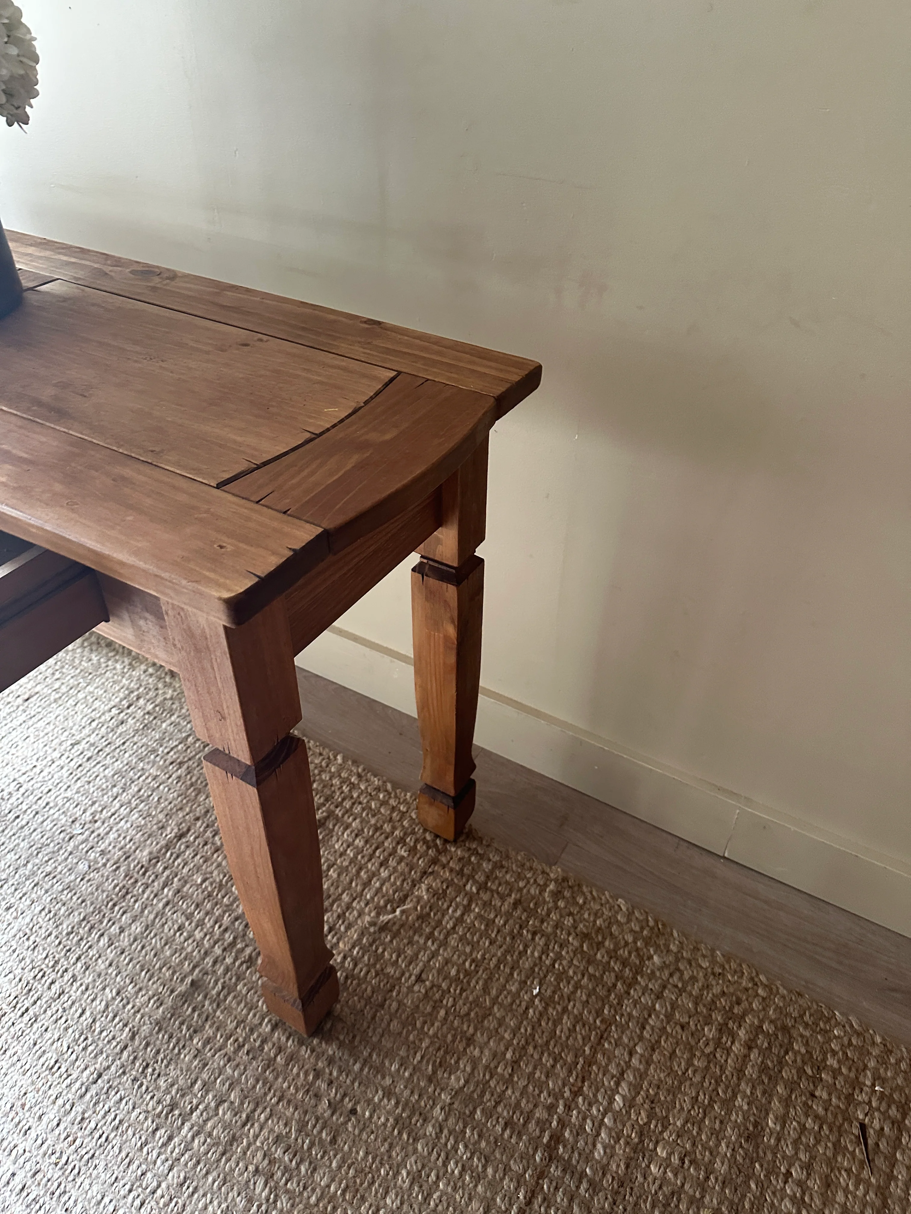 Pine desk/console table - Image 5