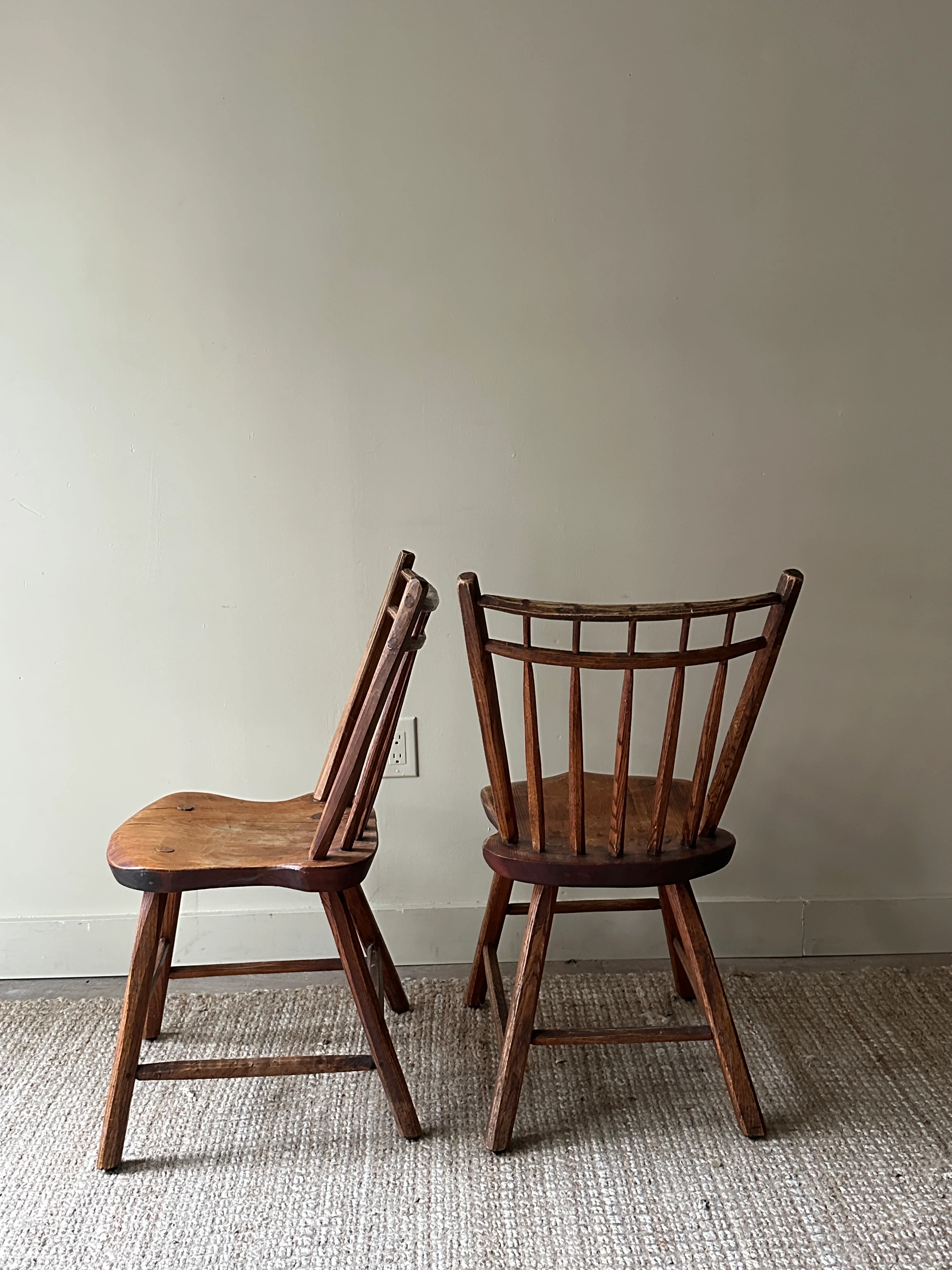 Pine dining chairs. Set of 2. - Image 3