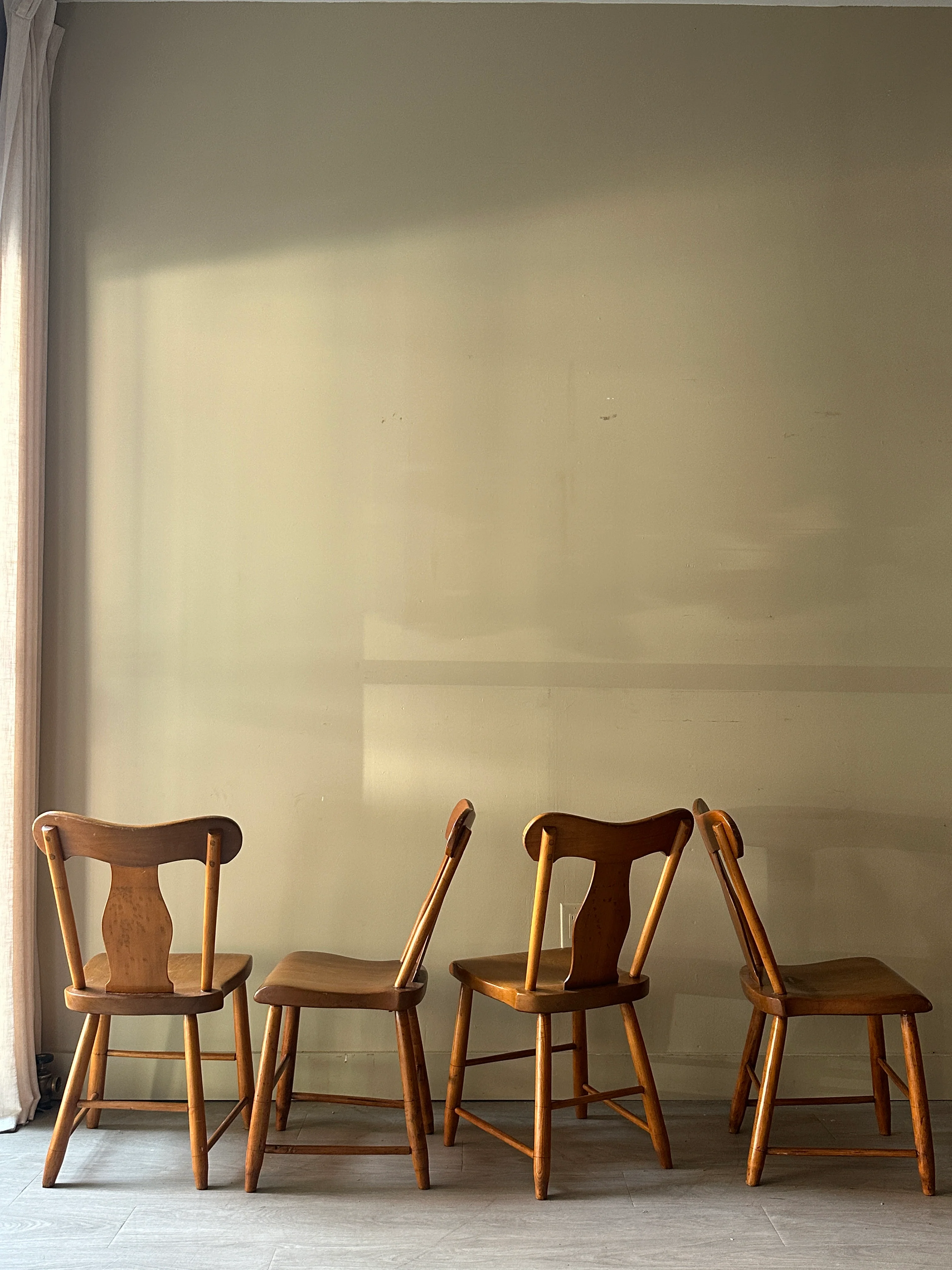 Pine dining chairs. Sold in pairs. - Image 3