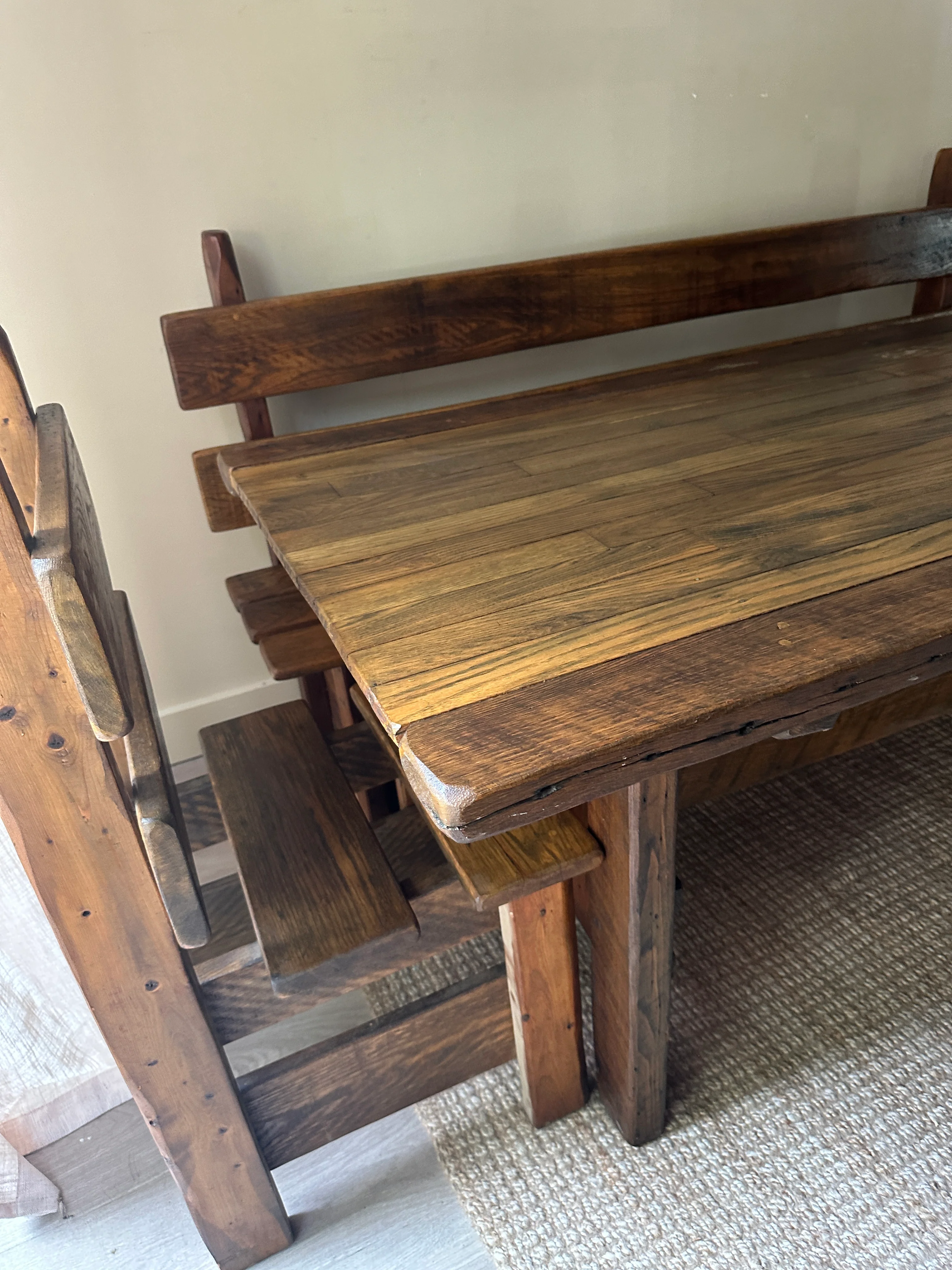 Pine dining set. - Image 4