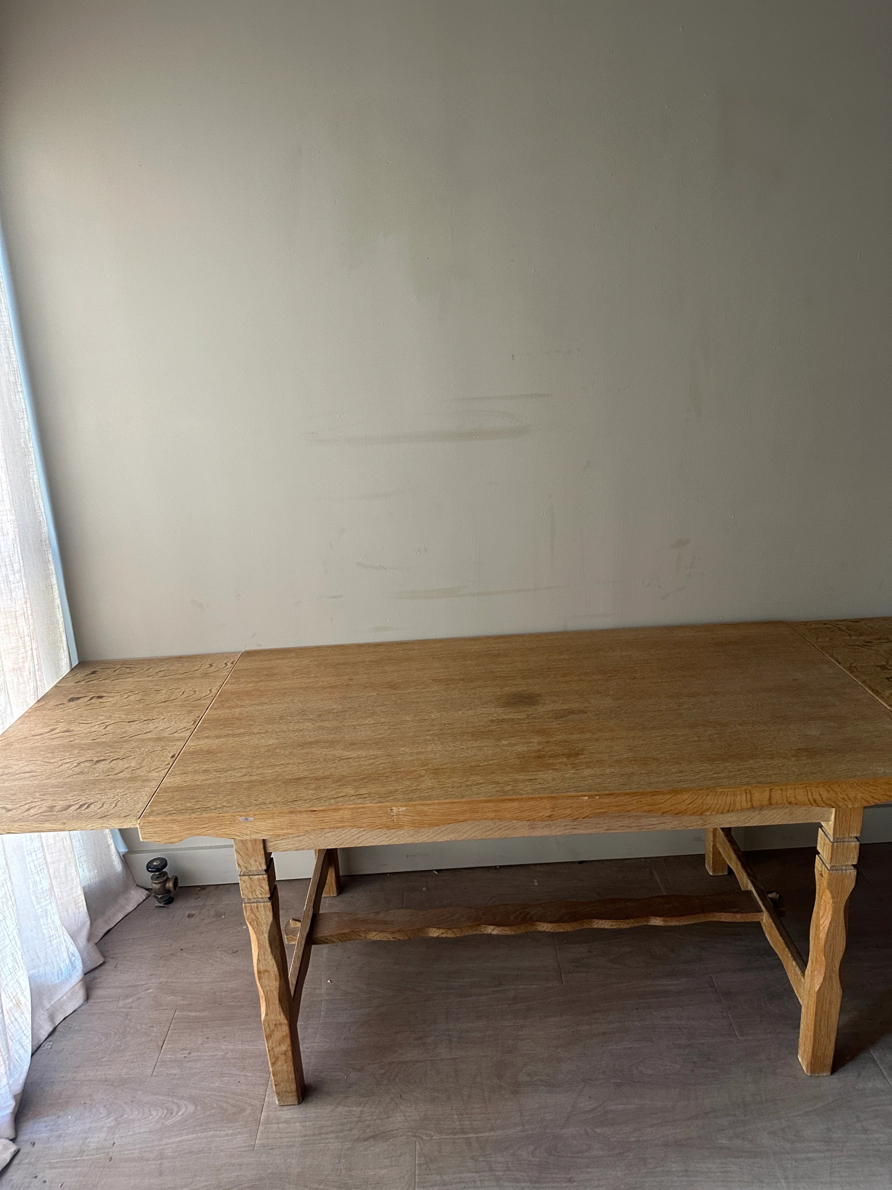 Pine dining table with extensions - Image 5