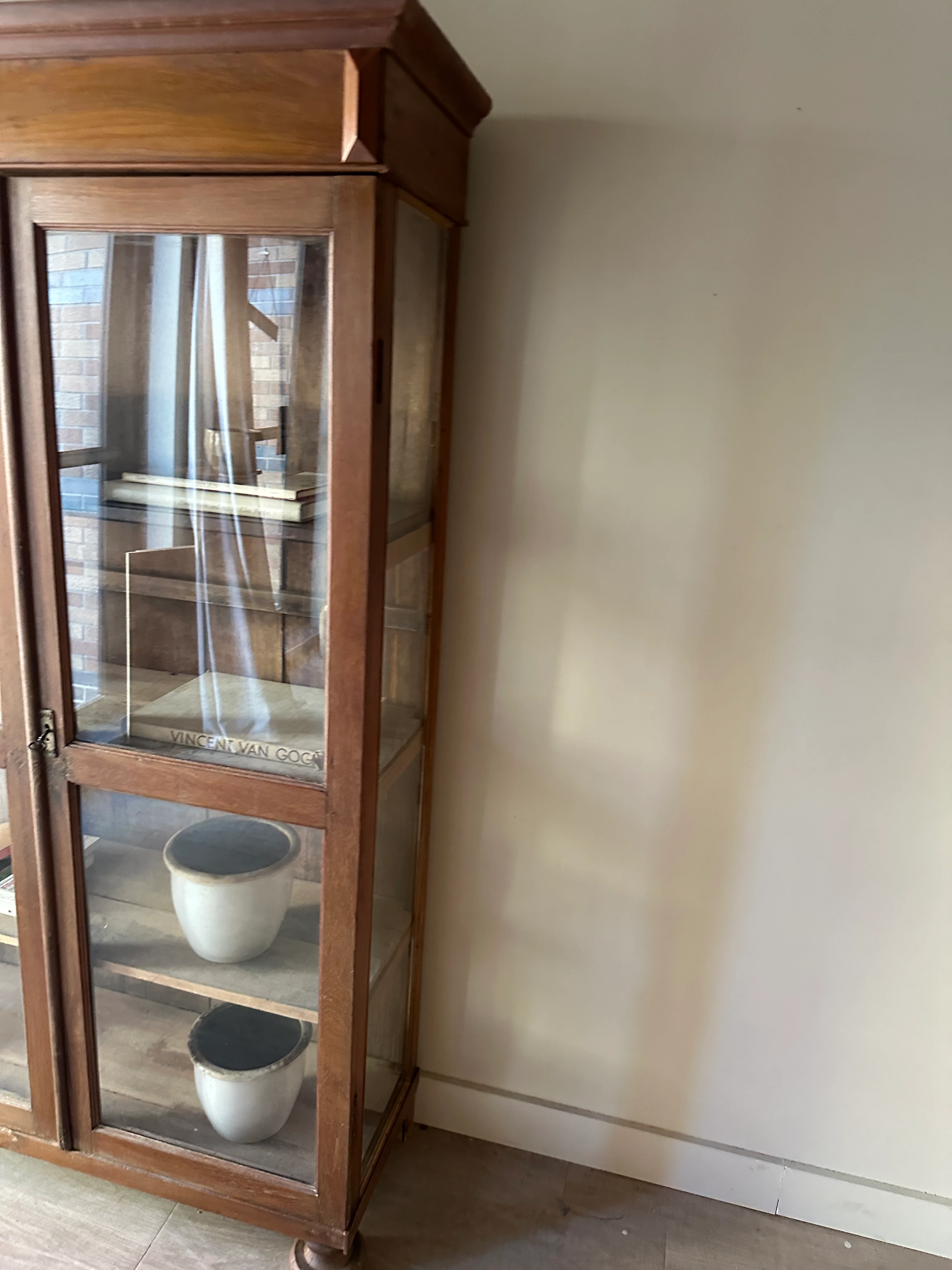 19th century pine display case - Image 3