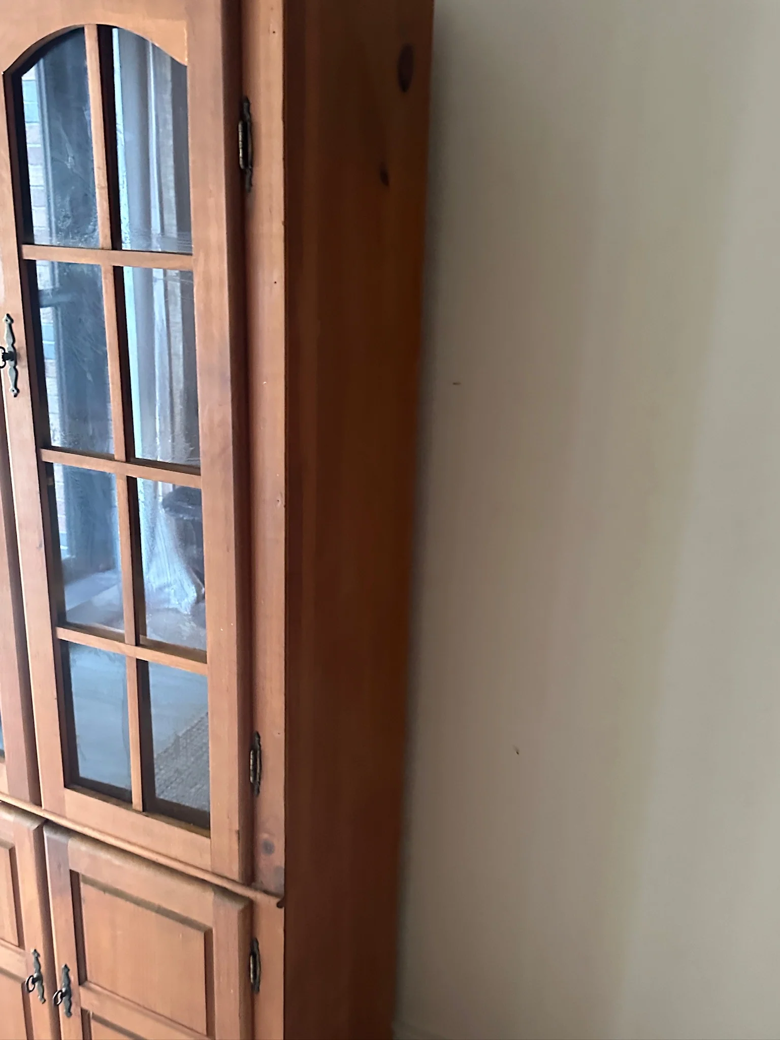 Pine Display Case Cupboard - Image 2