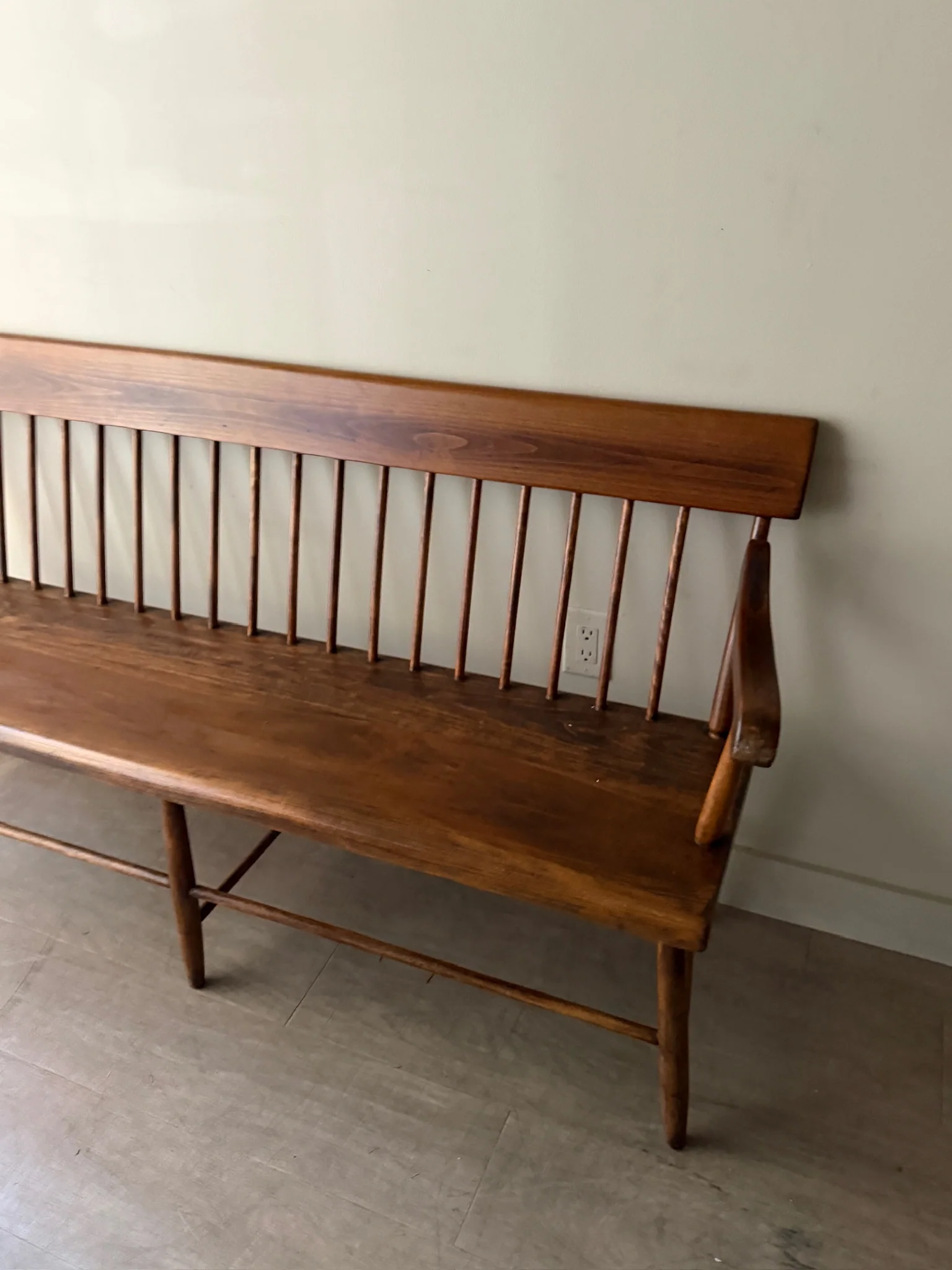 Pine farmhouse bench - Image 2