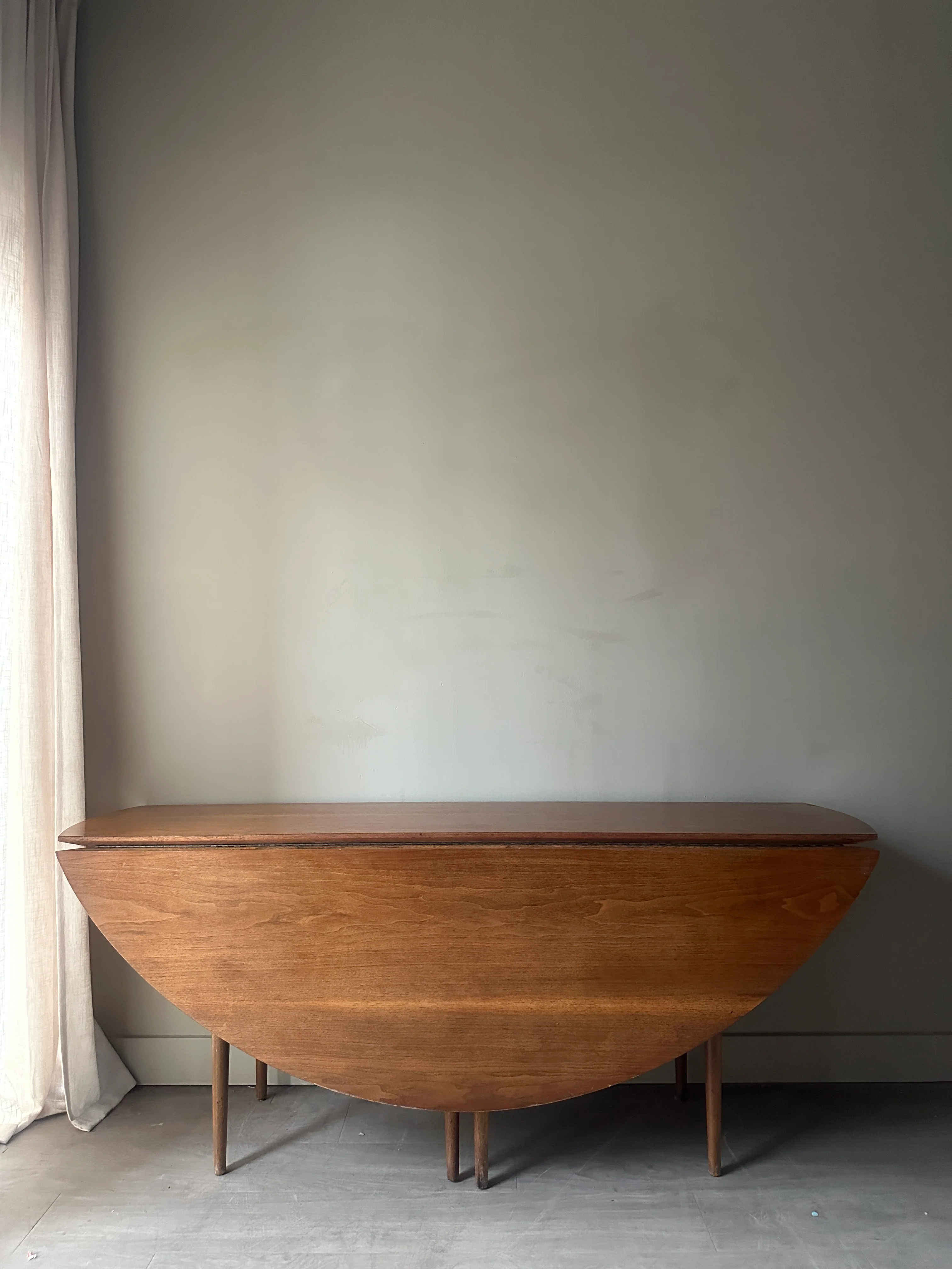 Walnut oval drop leaf - Image 2