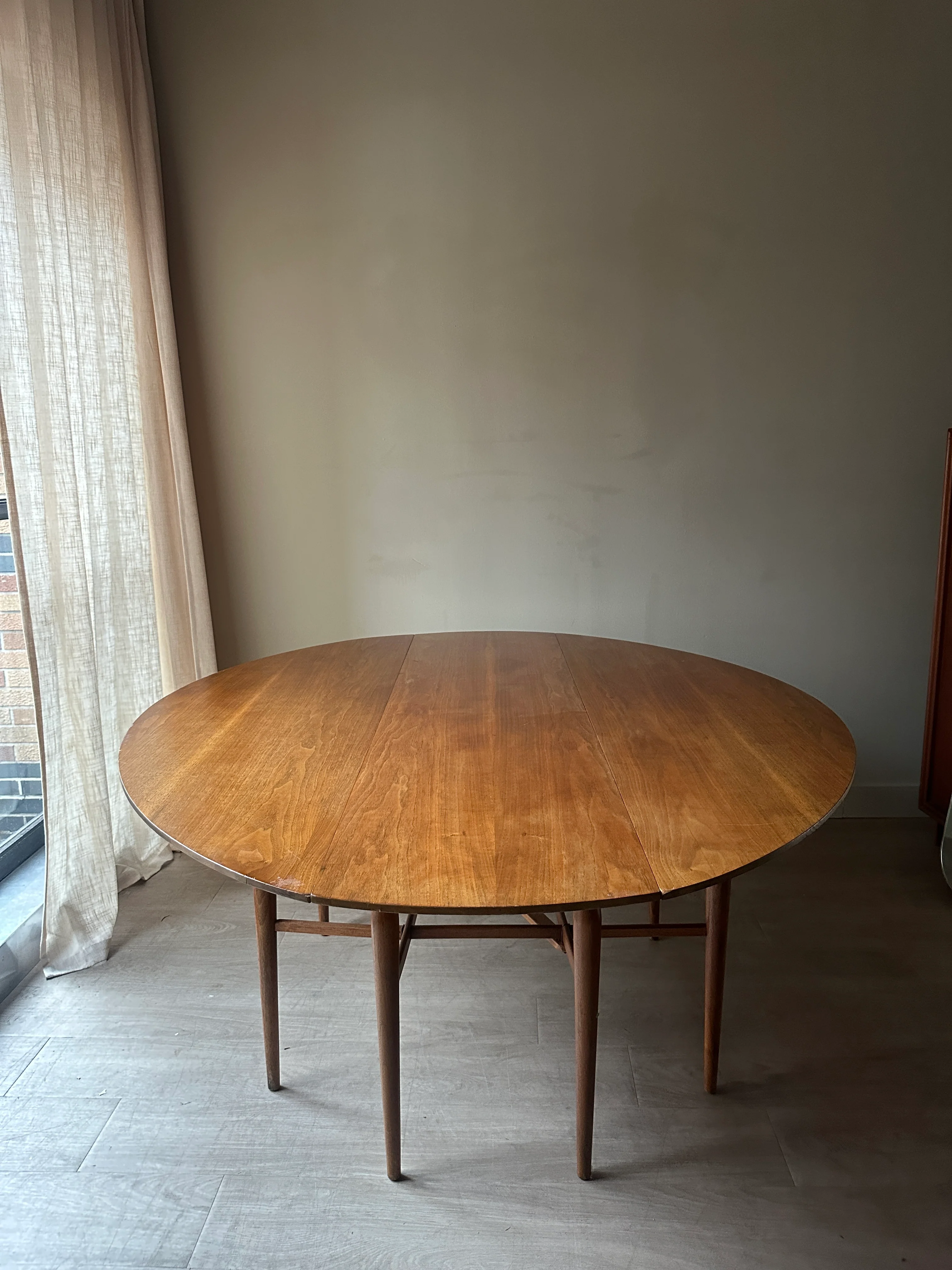 Walnut oval drop leaf - Image 3