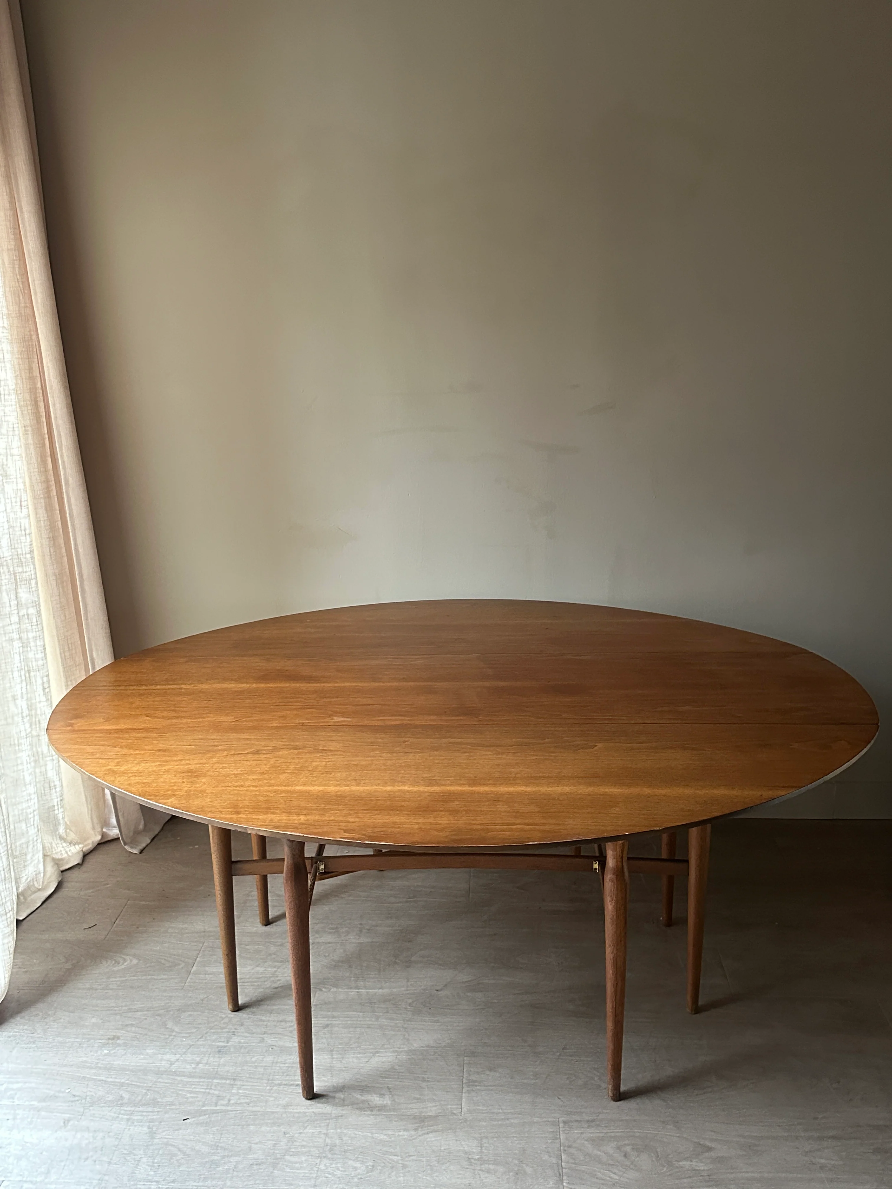 Walnut oval drop leaf - Image 9