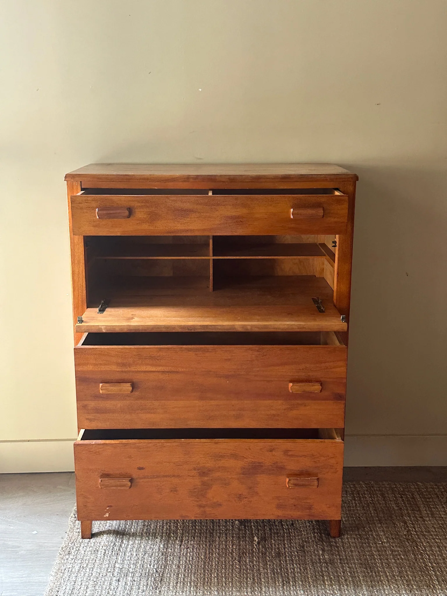 Pine secretary dresser - Image 4