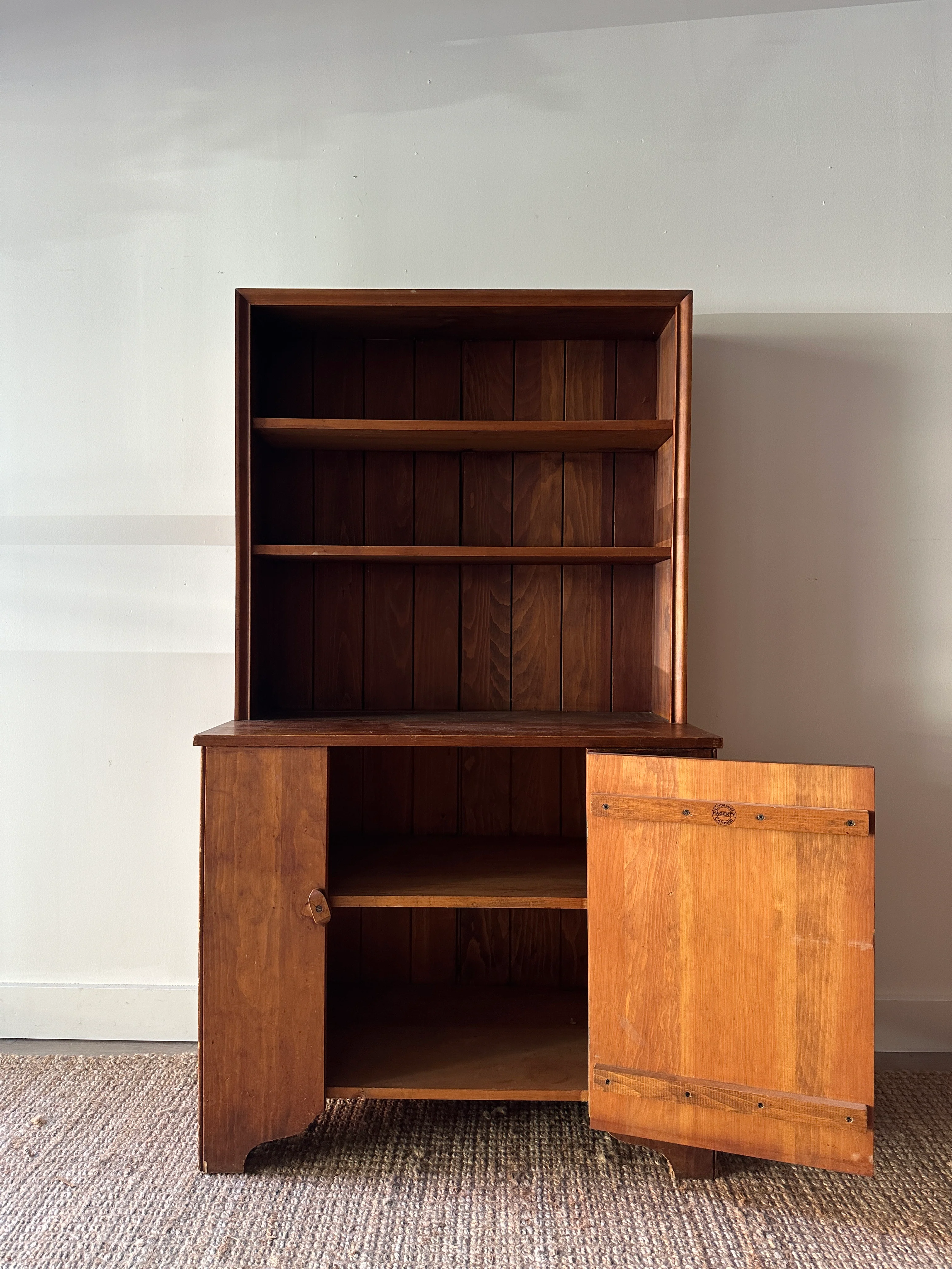 Pine stepback cupboard - Image 7