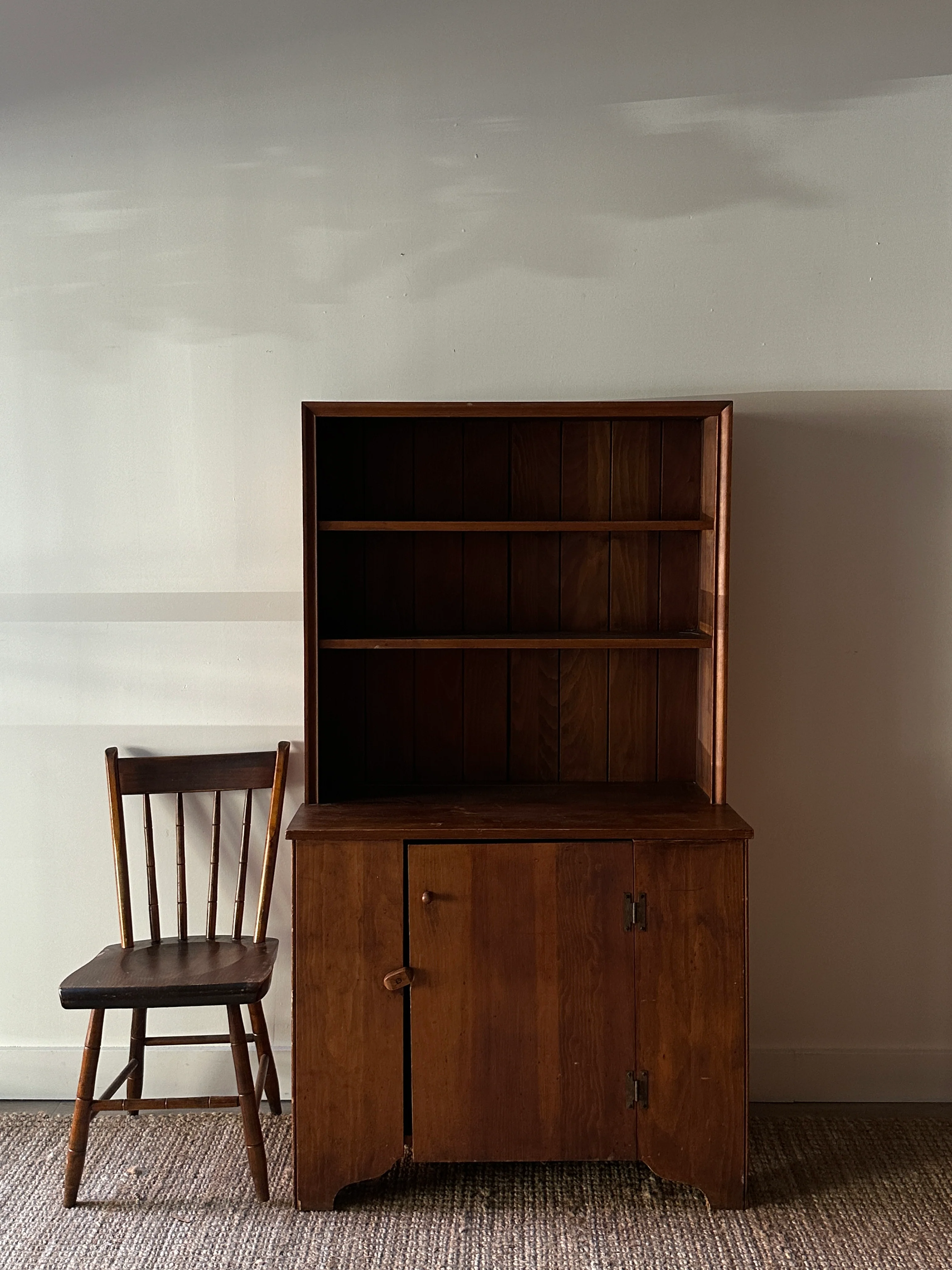 Pine stepback cupboard - Image 8