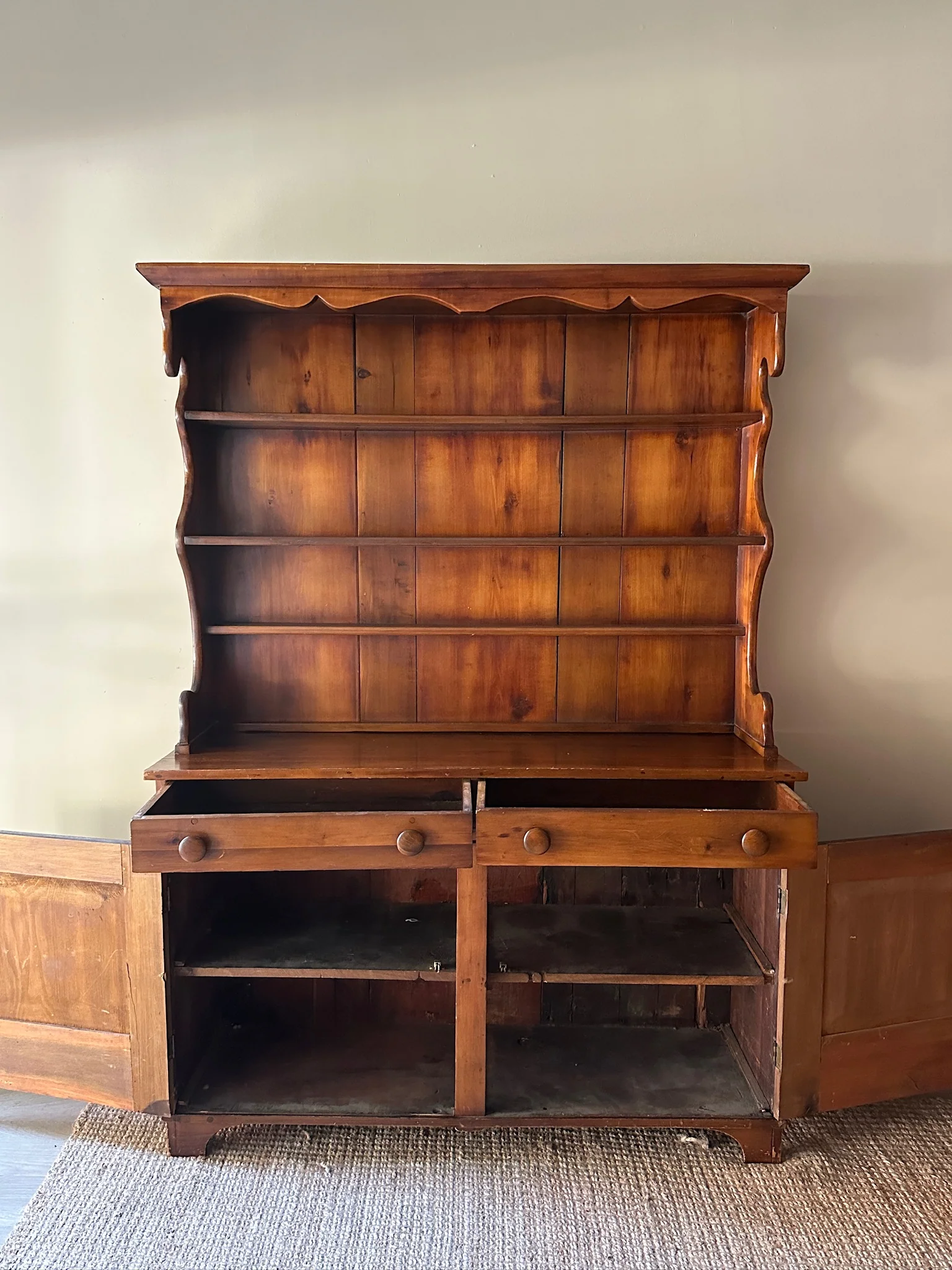 Pine Stepback Hutch - Image 5