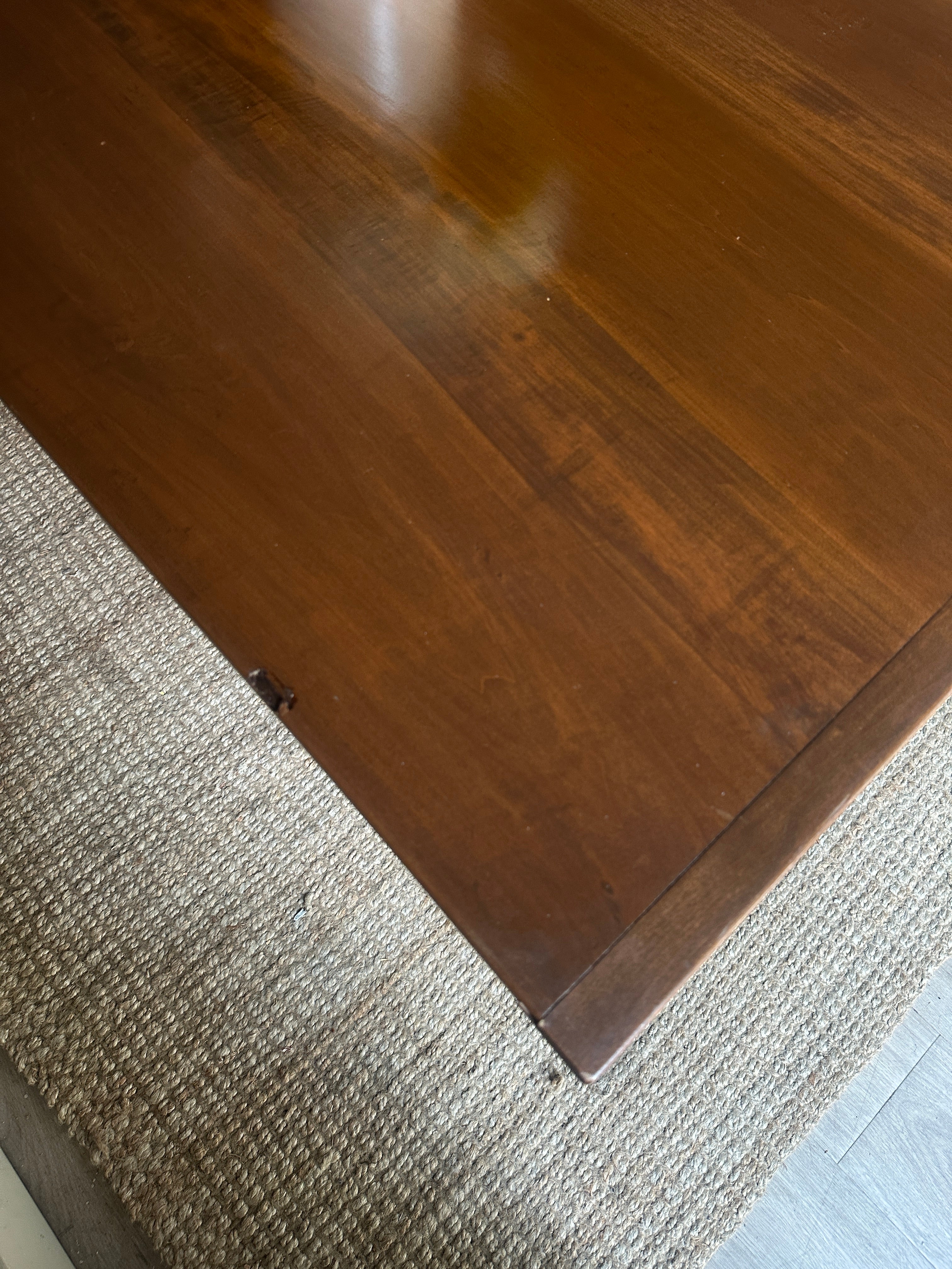 Pine stretcher base tavern table - Image 6