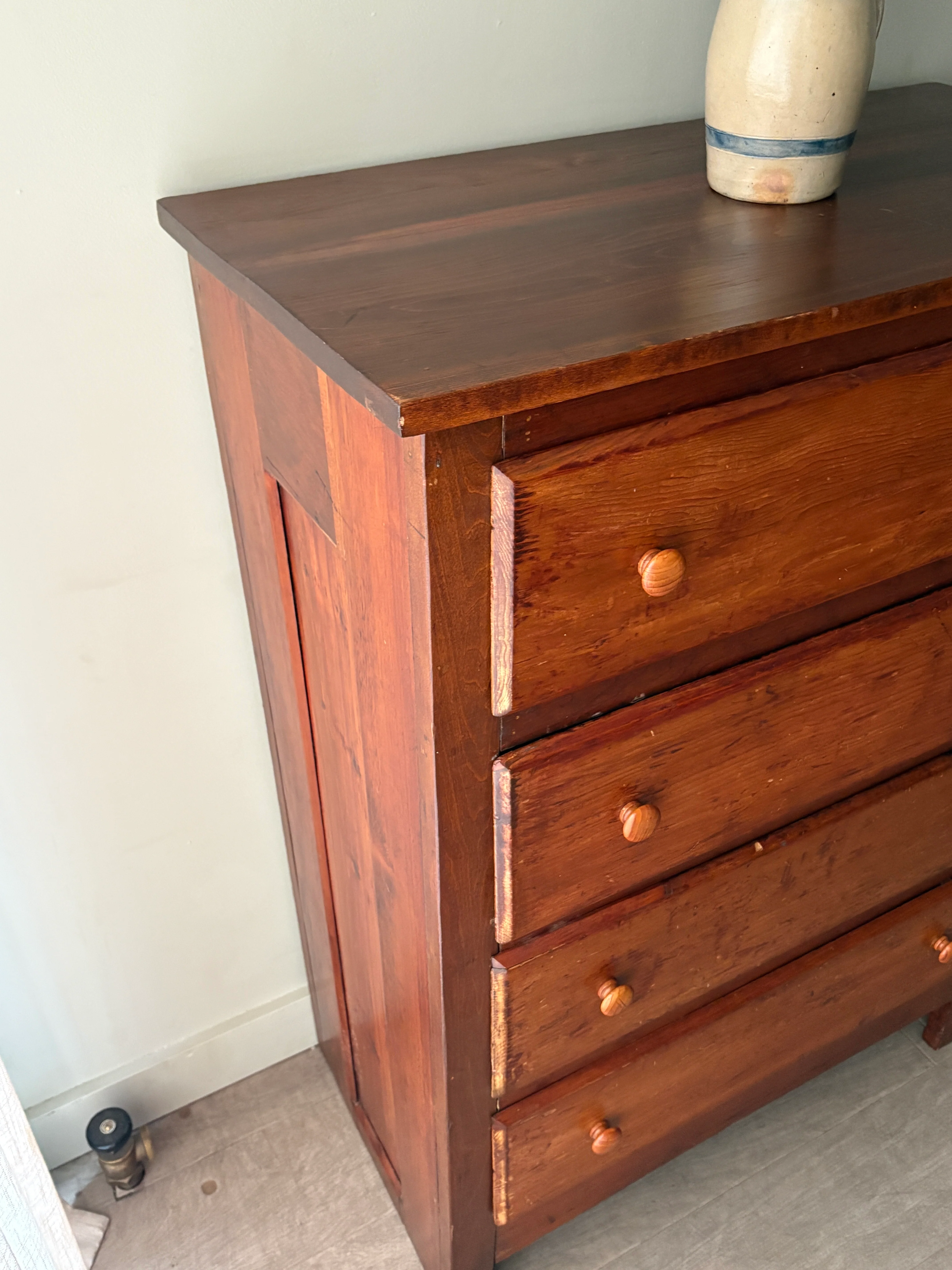 Pine tallboy dresser - Image 3