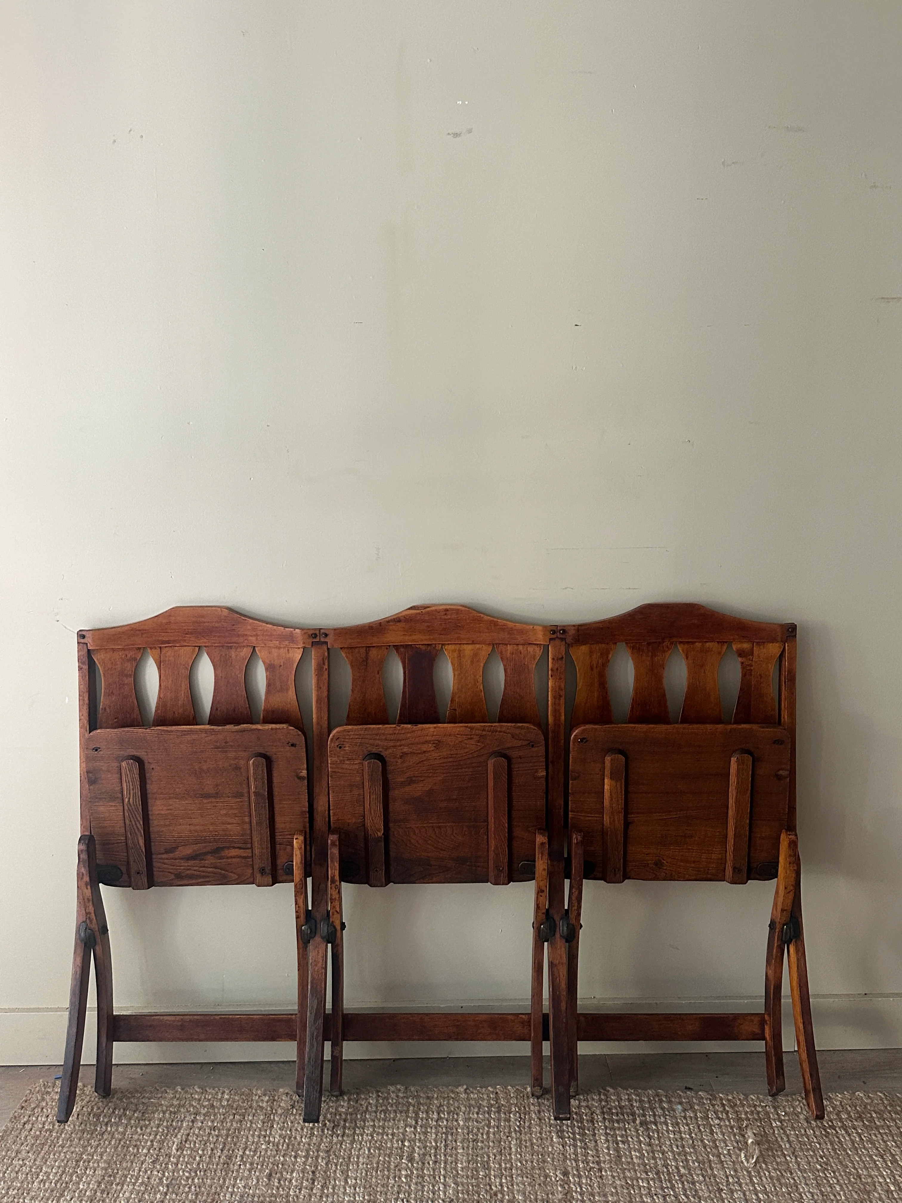 Pine three seater folding bench - Image 5