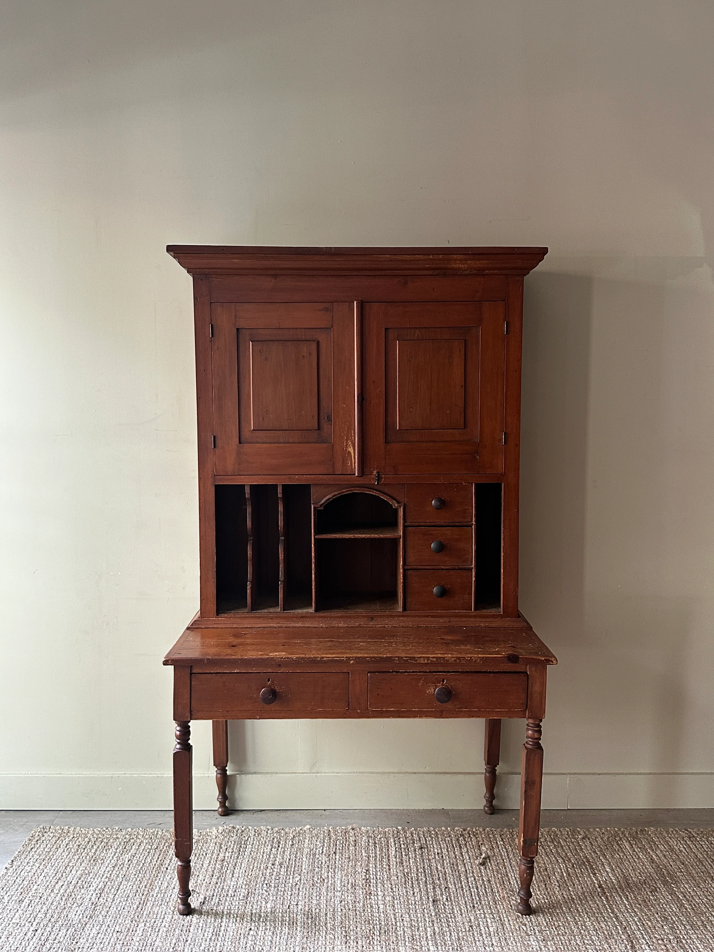 Pine two piece desk - Image 5