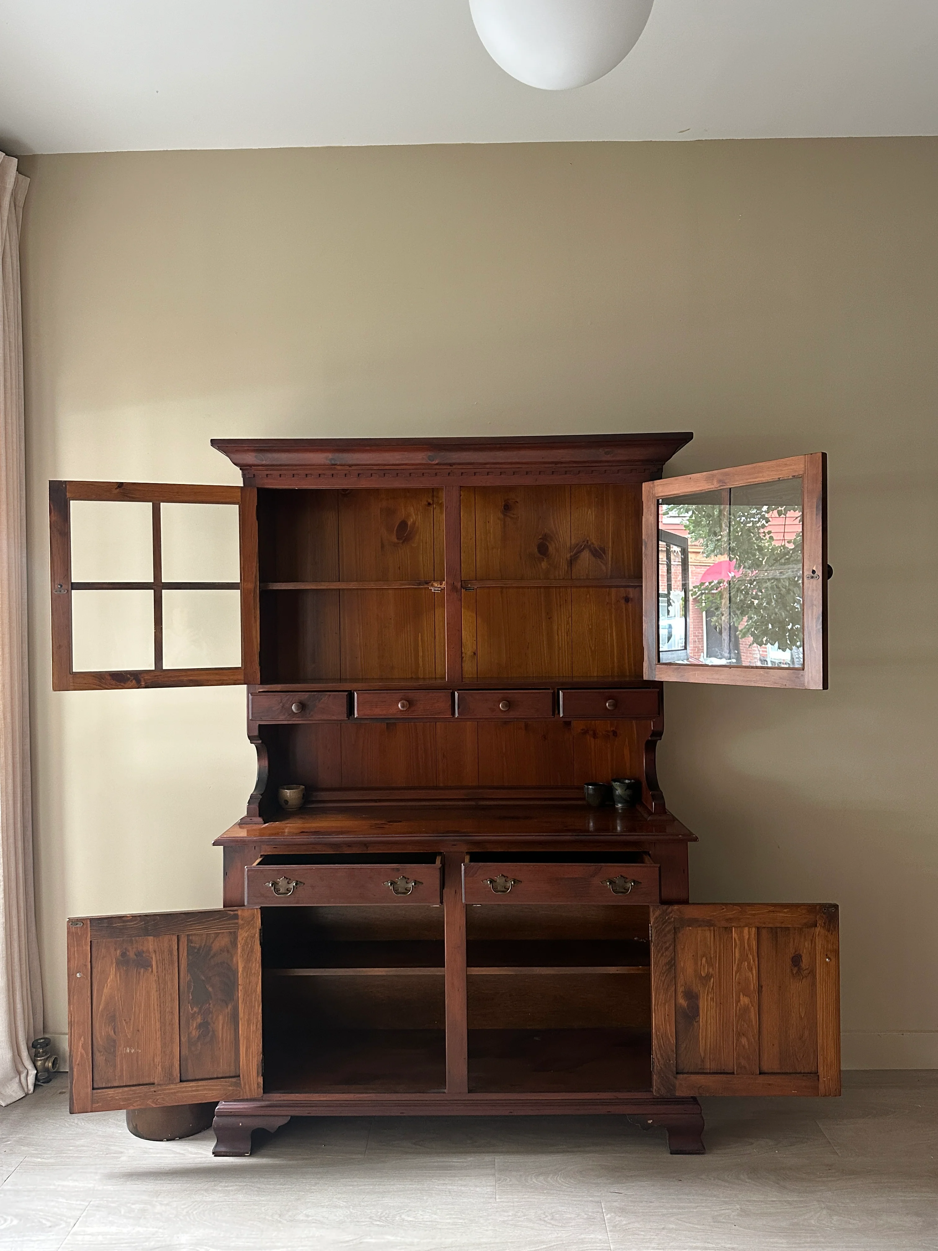 Pine two piece hutch - Image 4