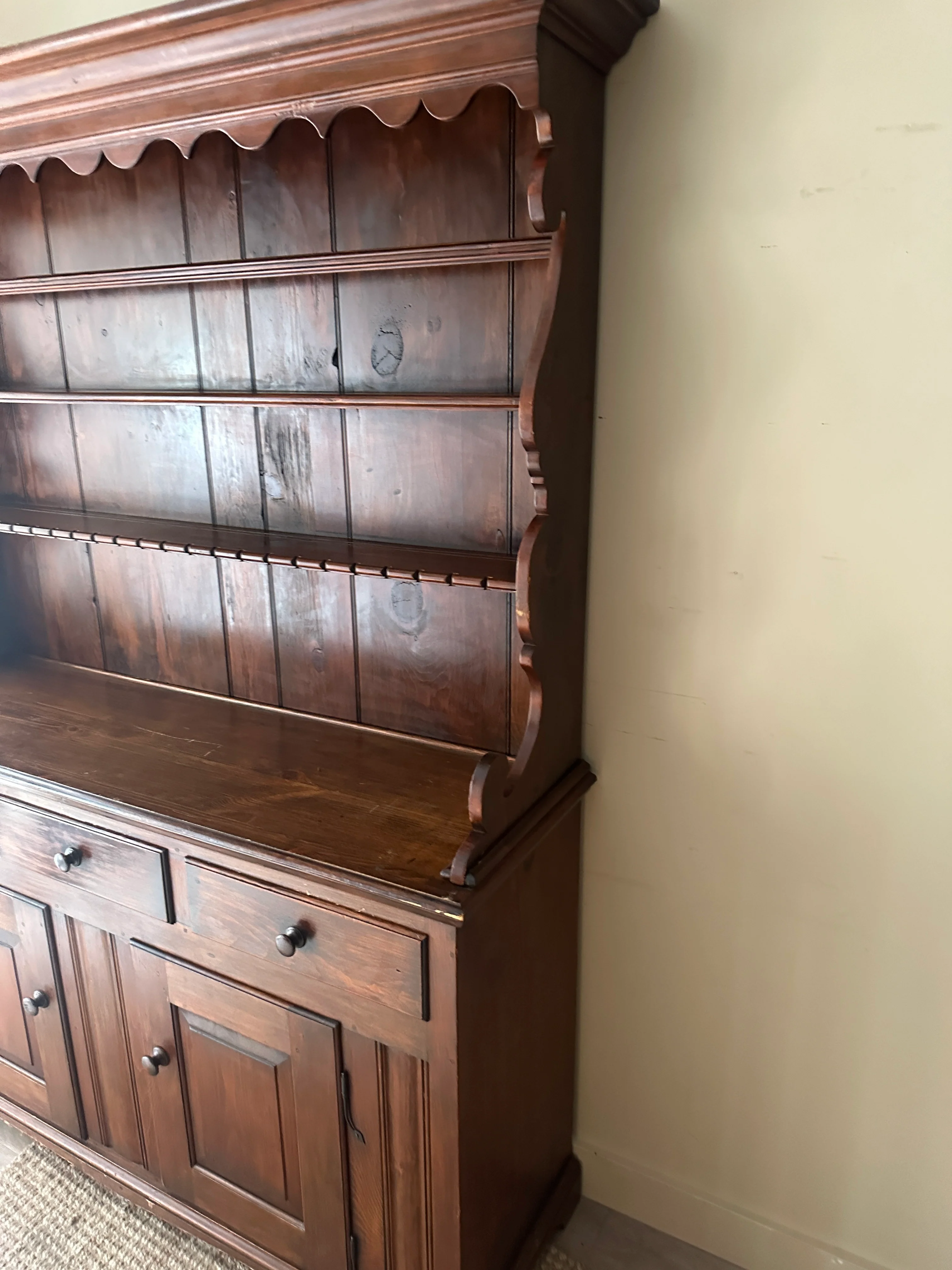 Pine two piece hutch - Image 3