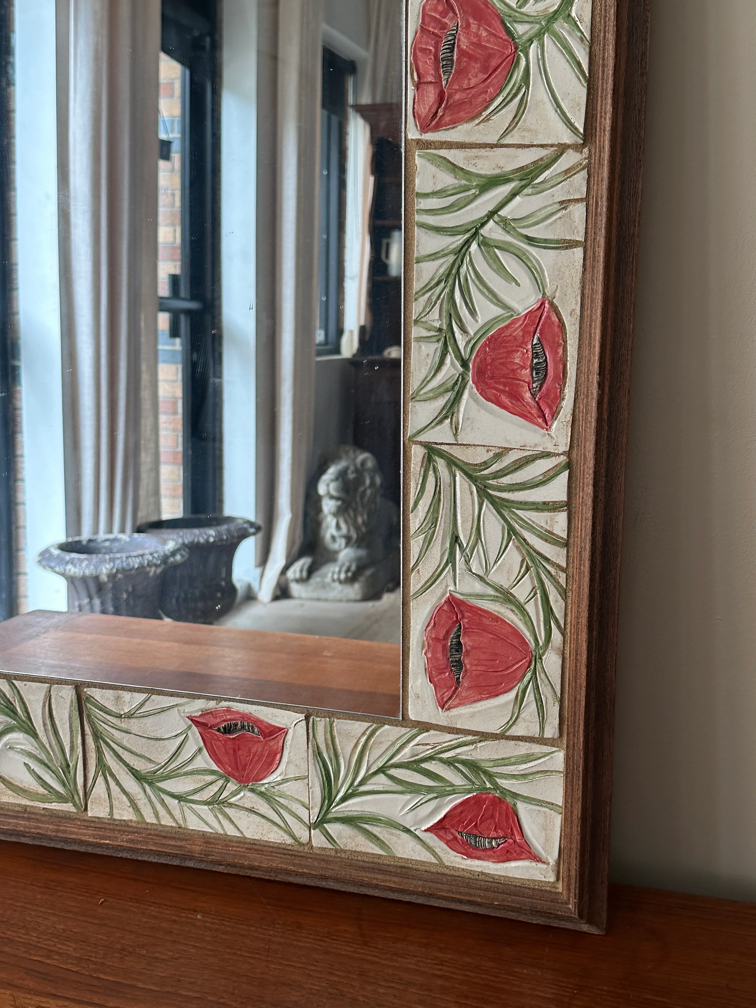 Poppy Tile Mirror - Image 5