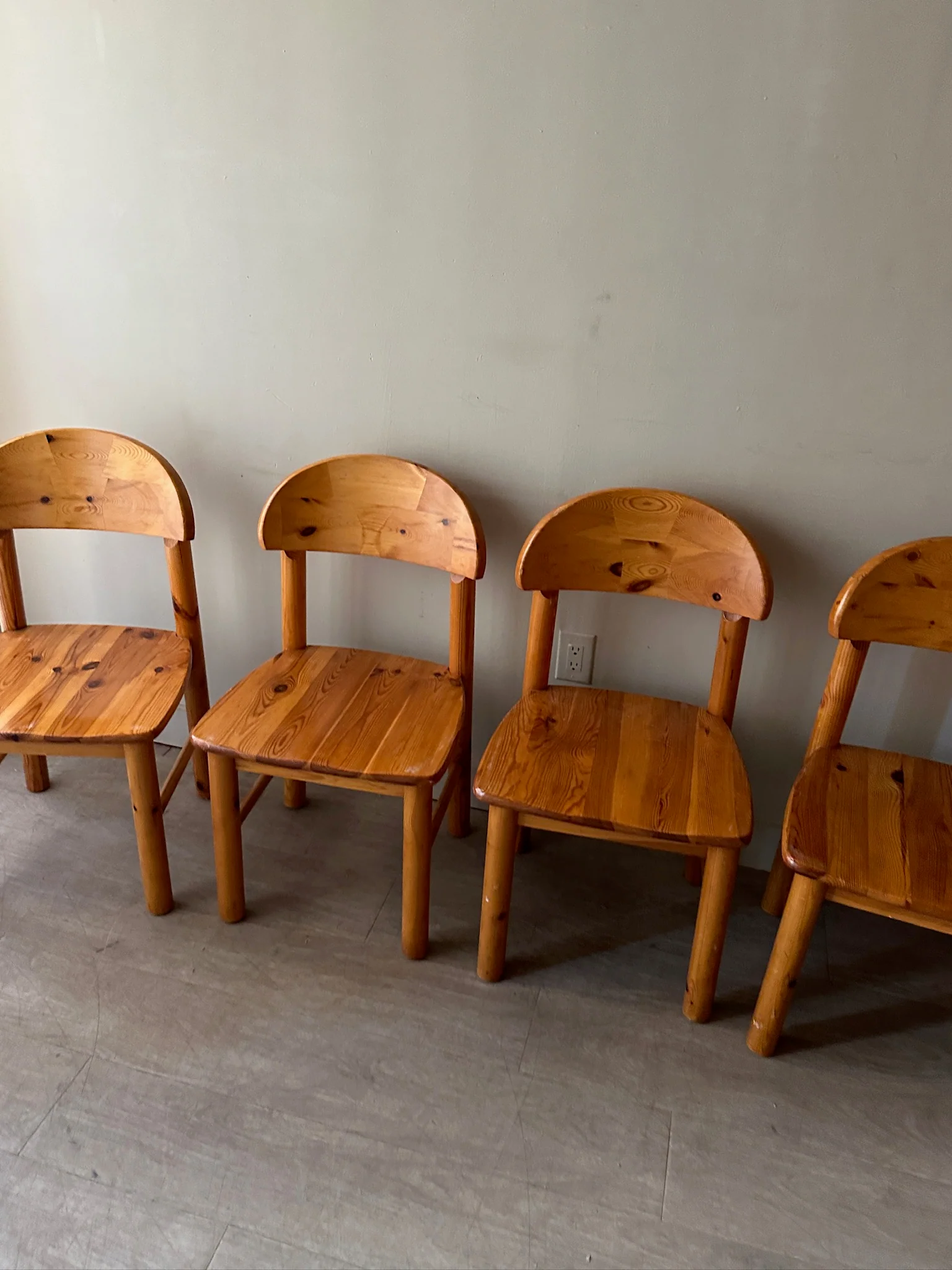 Rainer Daumiller pine dining chairs. Sold as a set of 4. - Image 3