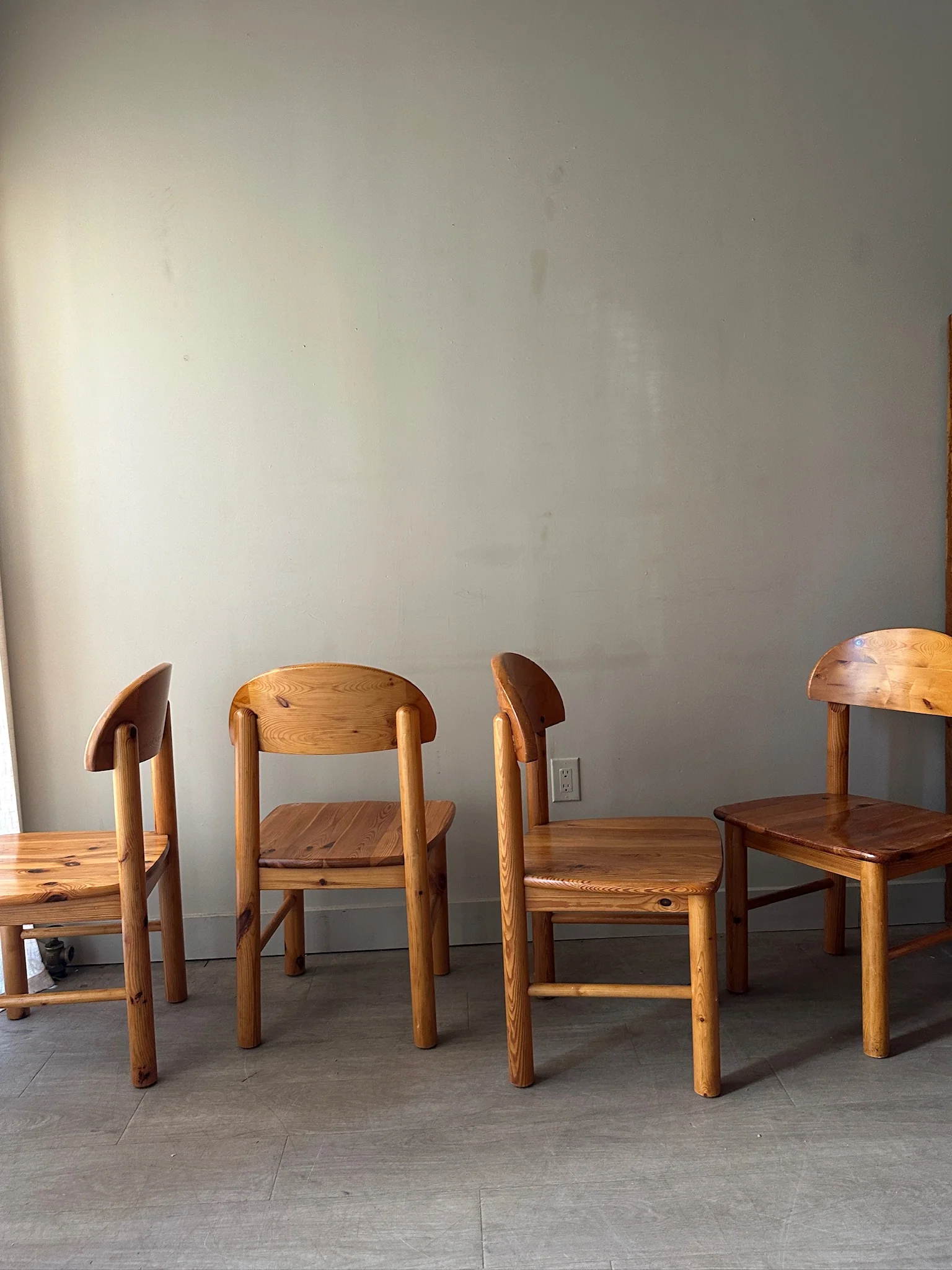 Rainer Daumiller pine dining chairs. Sold as a set of 4. - Image 4