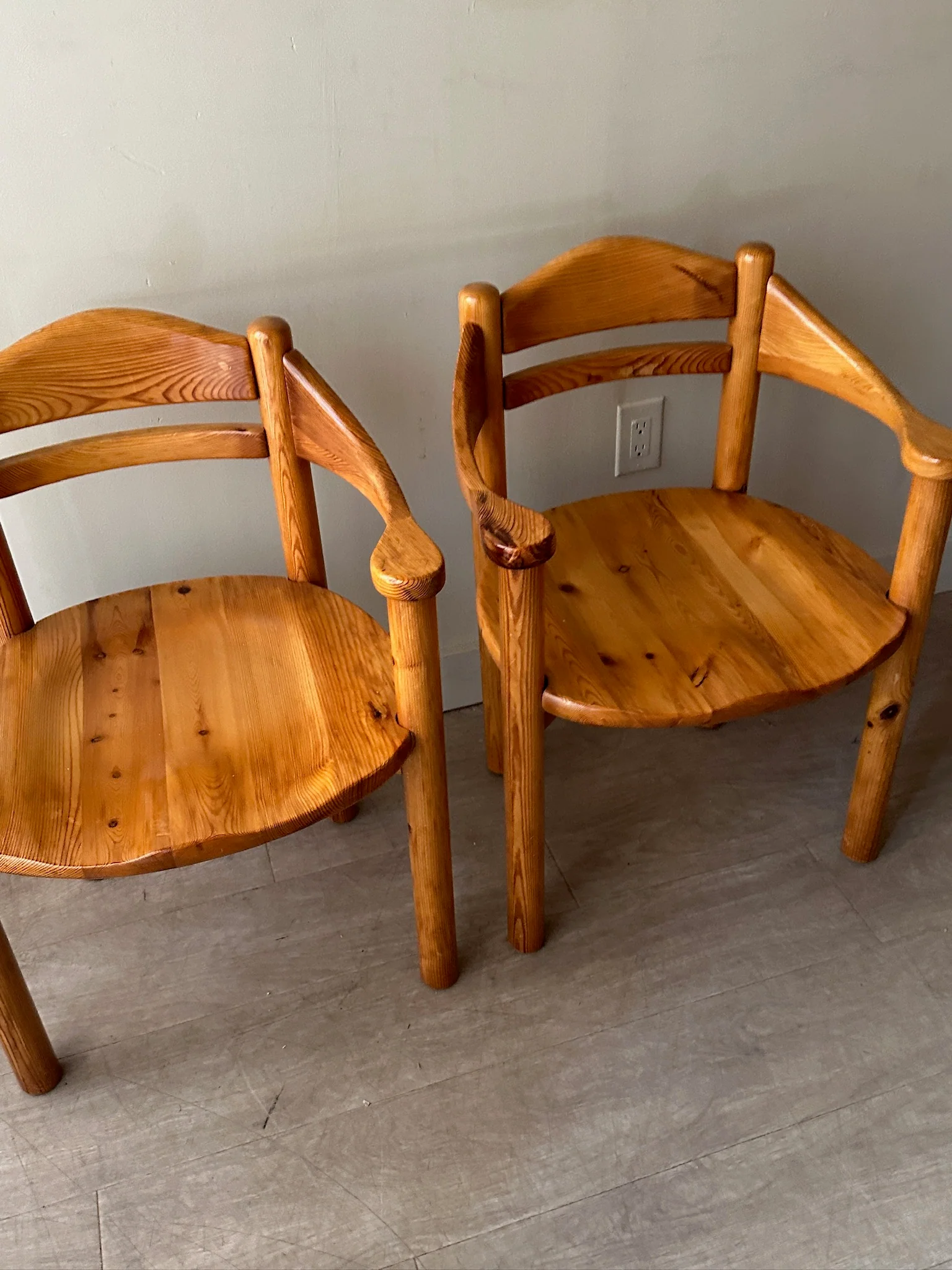 Rainer Daumiller pine dining chairs with arms. Sold as set of 2. - Image 2