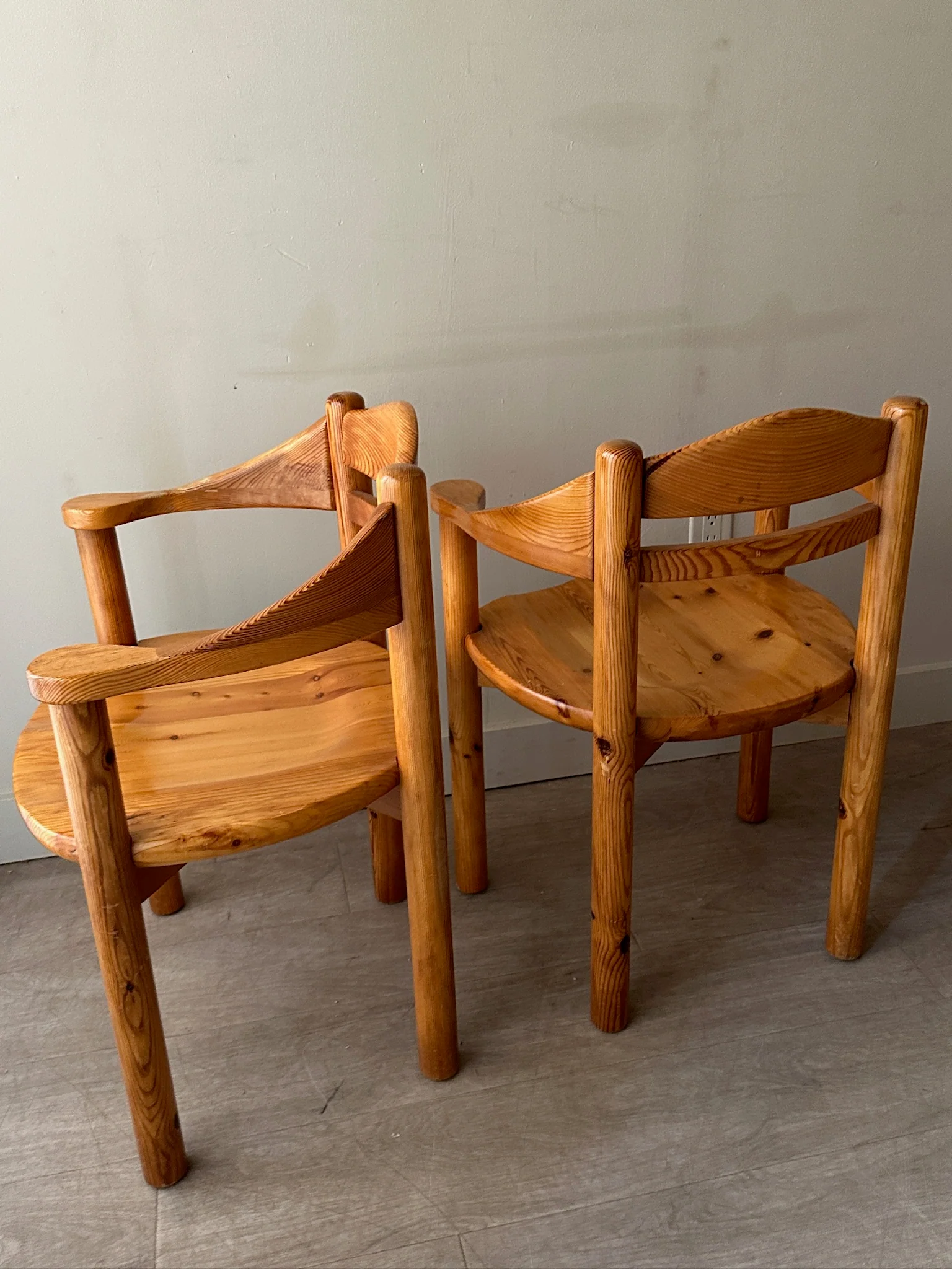 Rainer Daumiller pine dining chairs with arms. Sold as set of 2. - Image 3