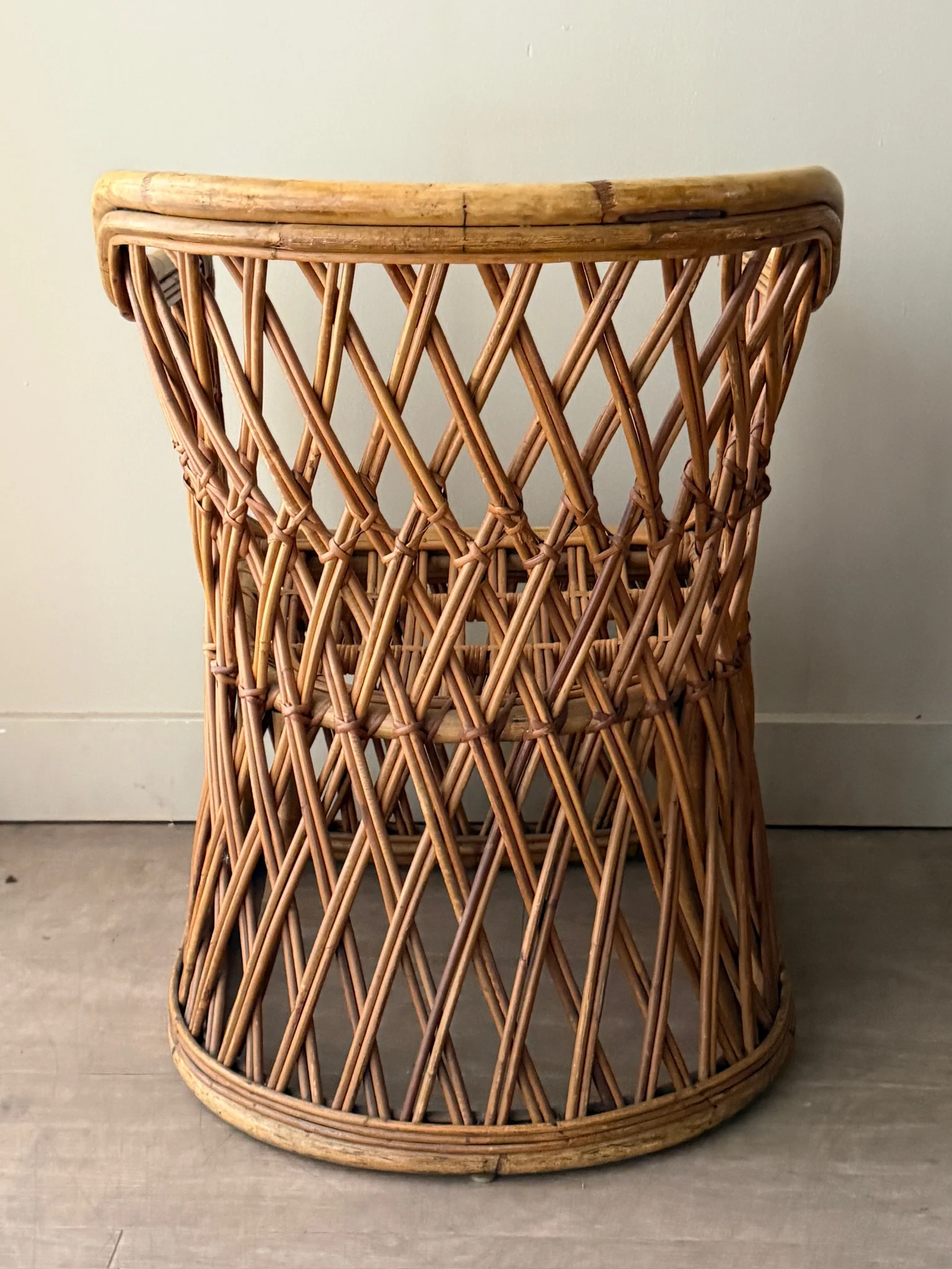 Rattan and pencil reed chair - Image 4