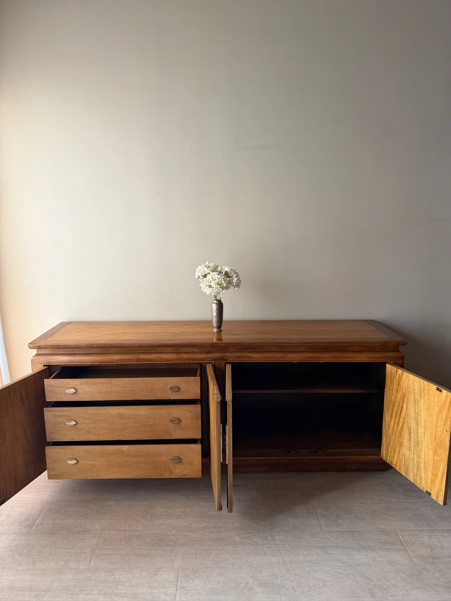 Raymond Sobota burl wood credenza - Image 4