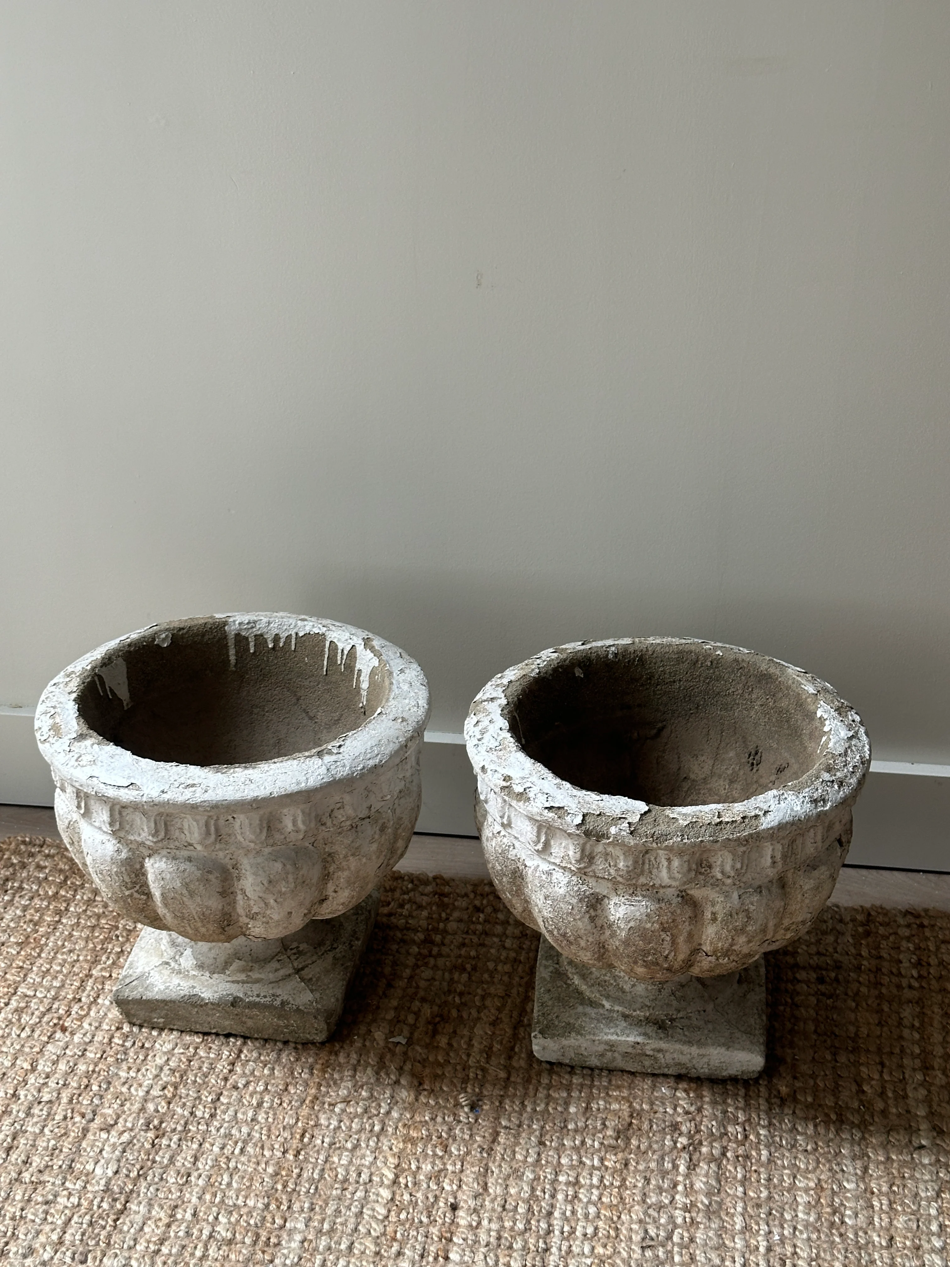 Round concrete planters. Sold individually. - Image 4