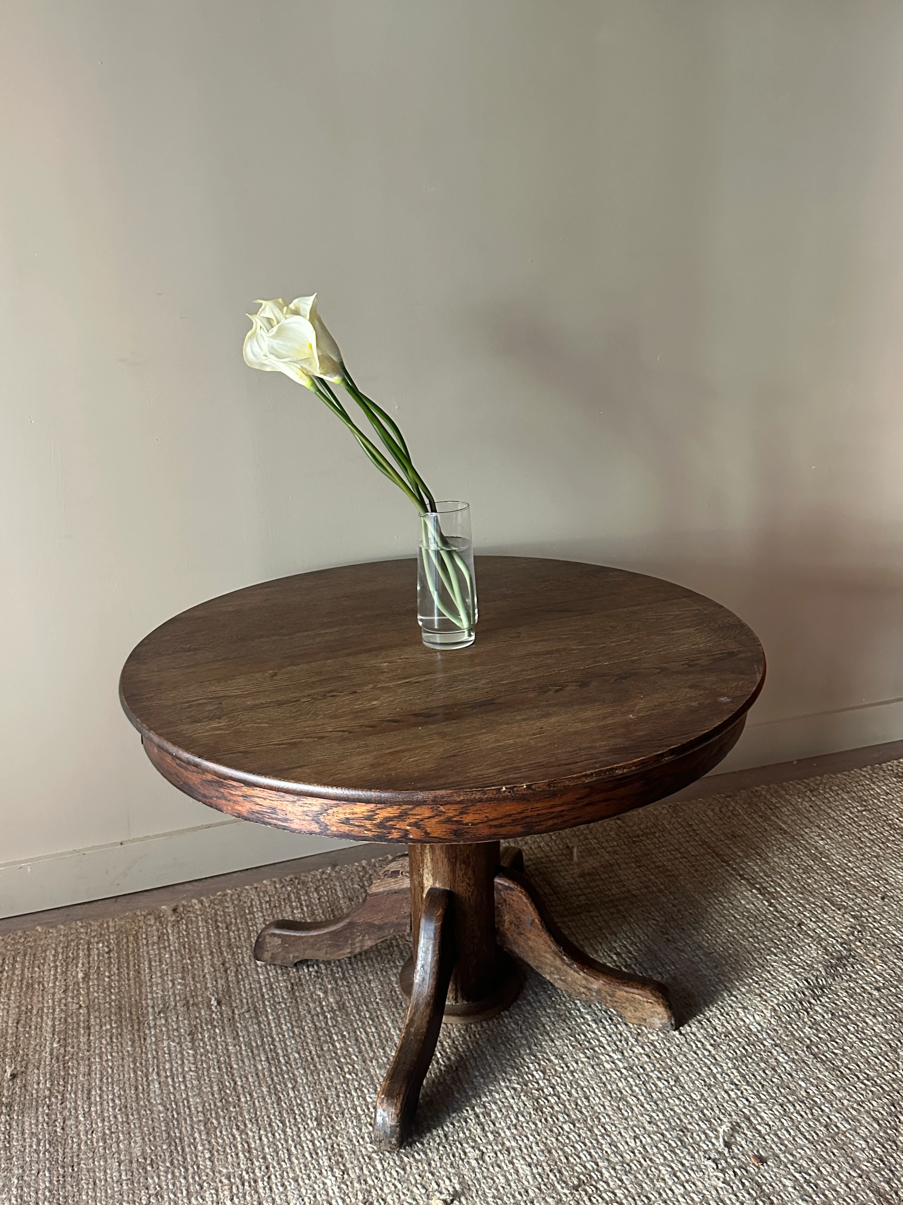 Round pine dining table - Image 3
