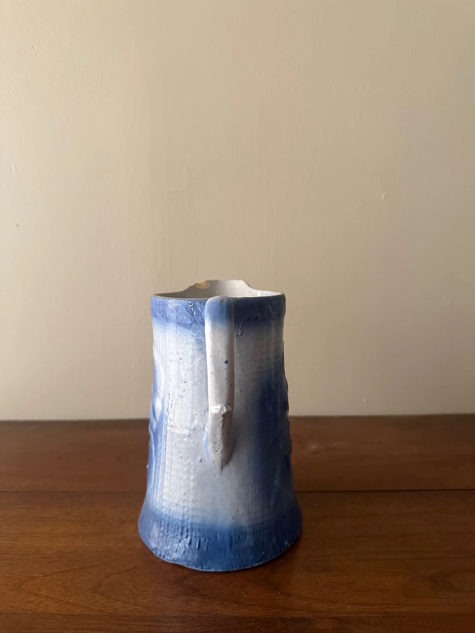 Salt glazed stoneware pitcher with fruit - Image 4