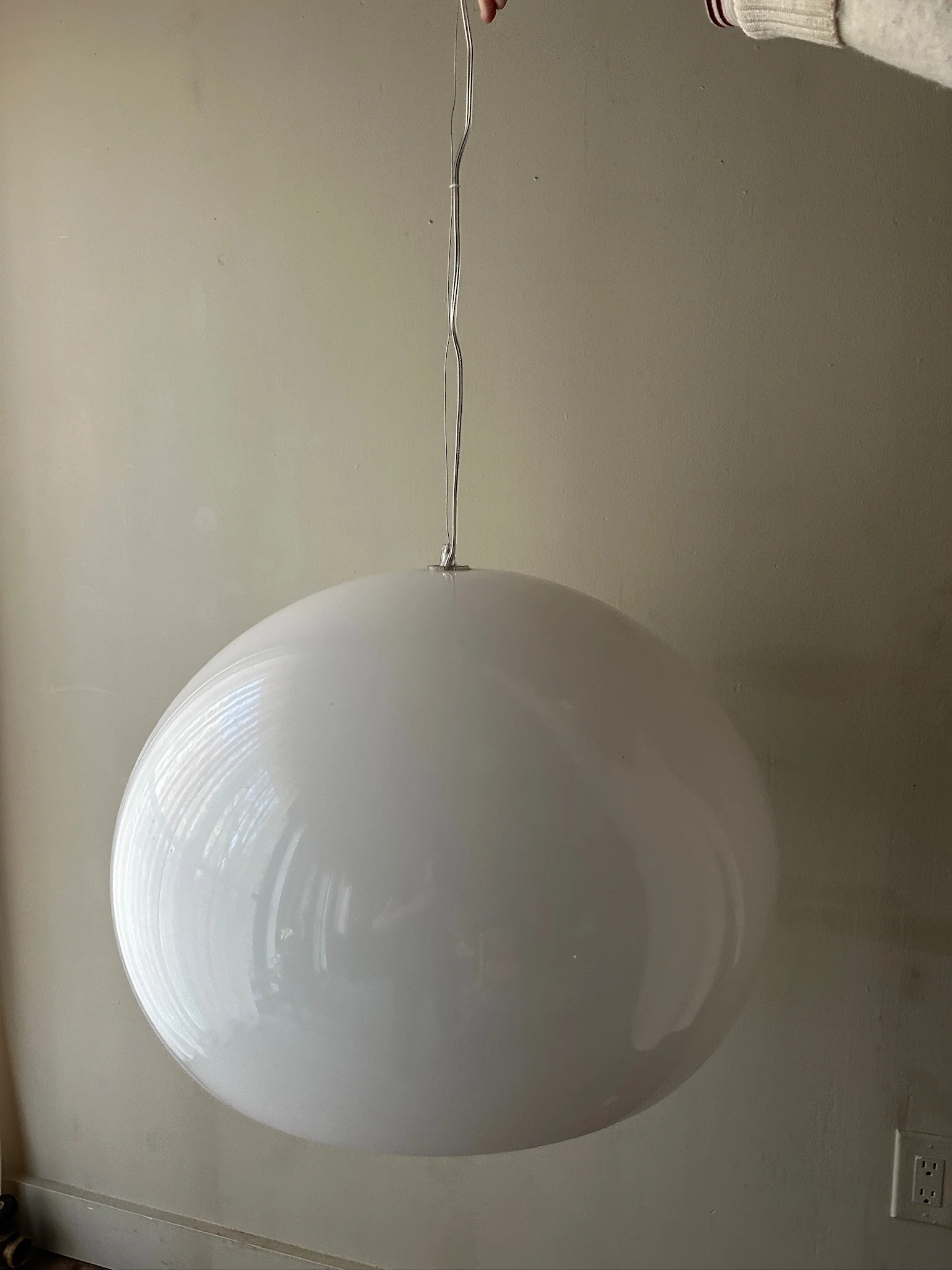 Scandinavian acrylic globe pendant light - Image 4