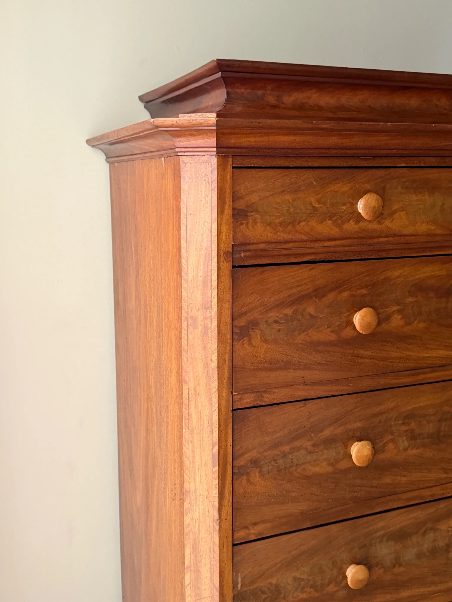 Scandinavian mahogany tallboy dresser - Image 2