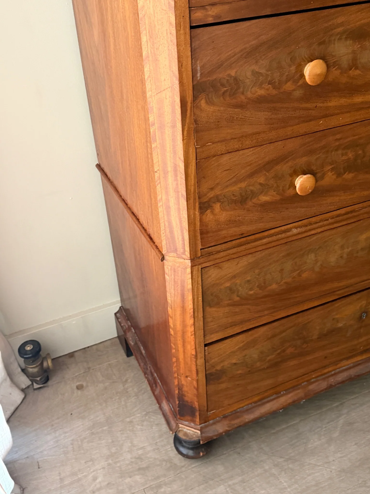 Scandinavian mahogany tallboy dresser - Image 3