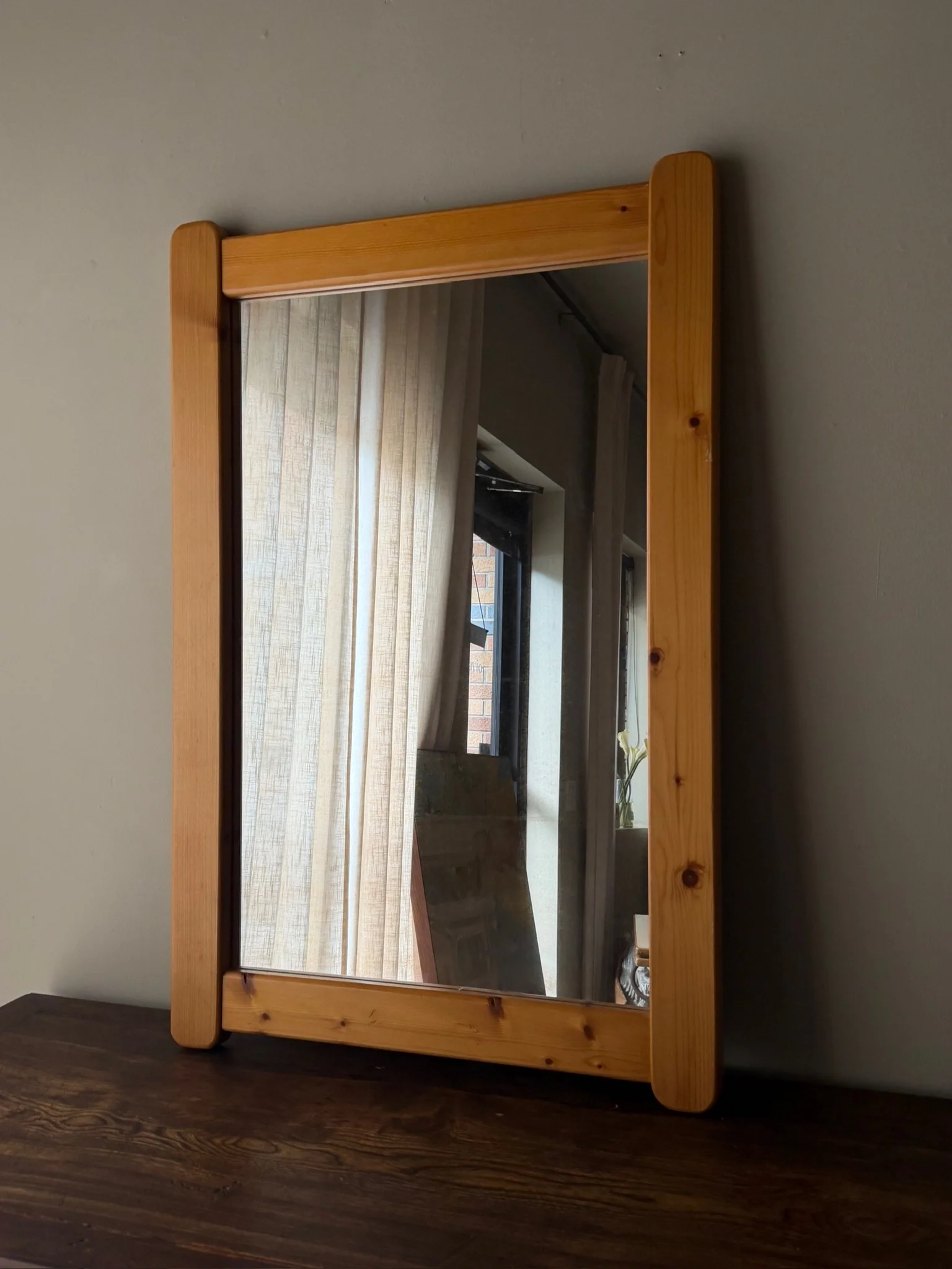 Scandinavian pine mirror