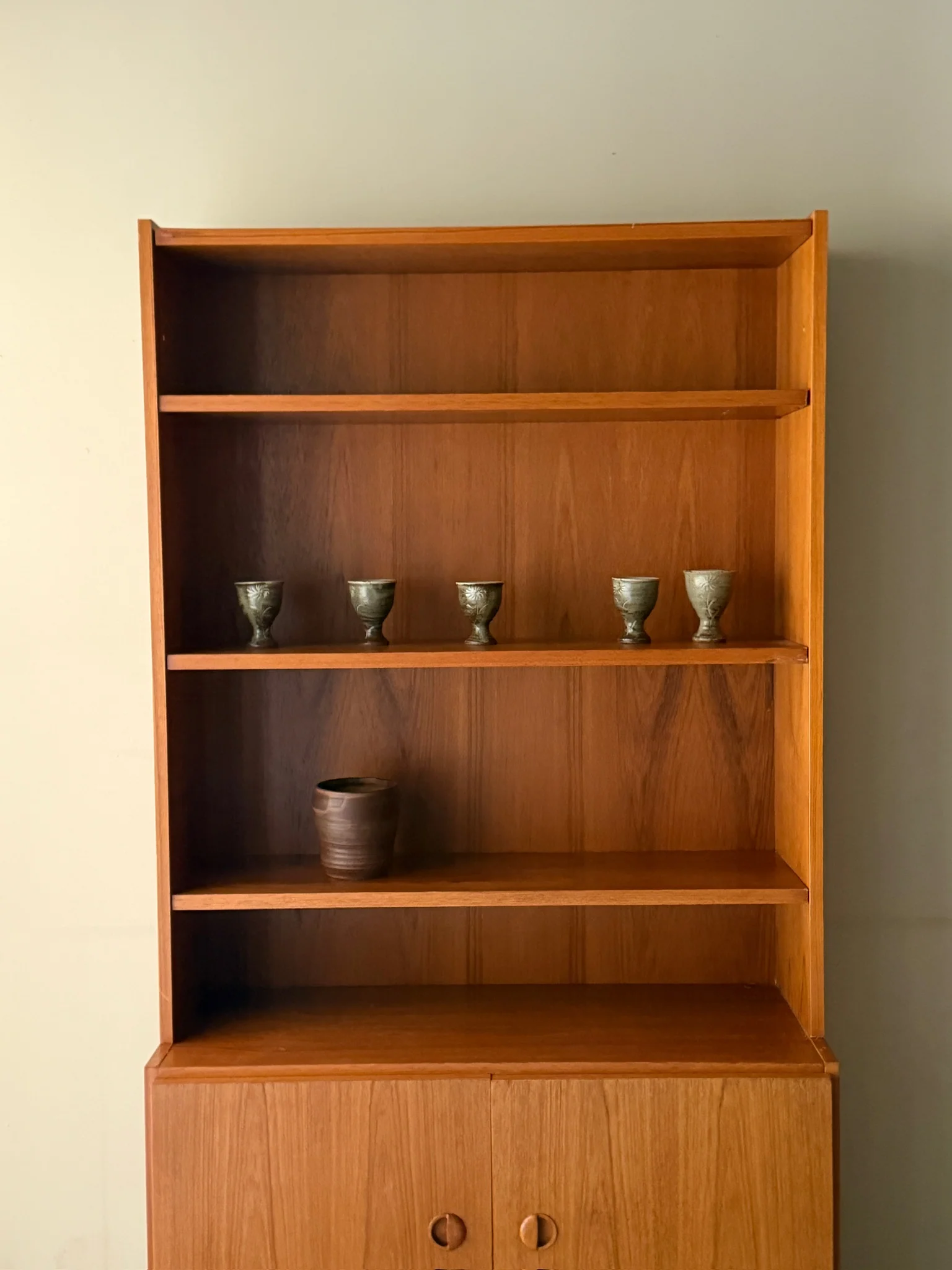 Scandinavian teak two piece hutch - Image 2