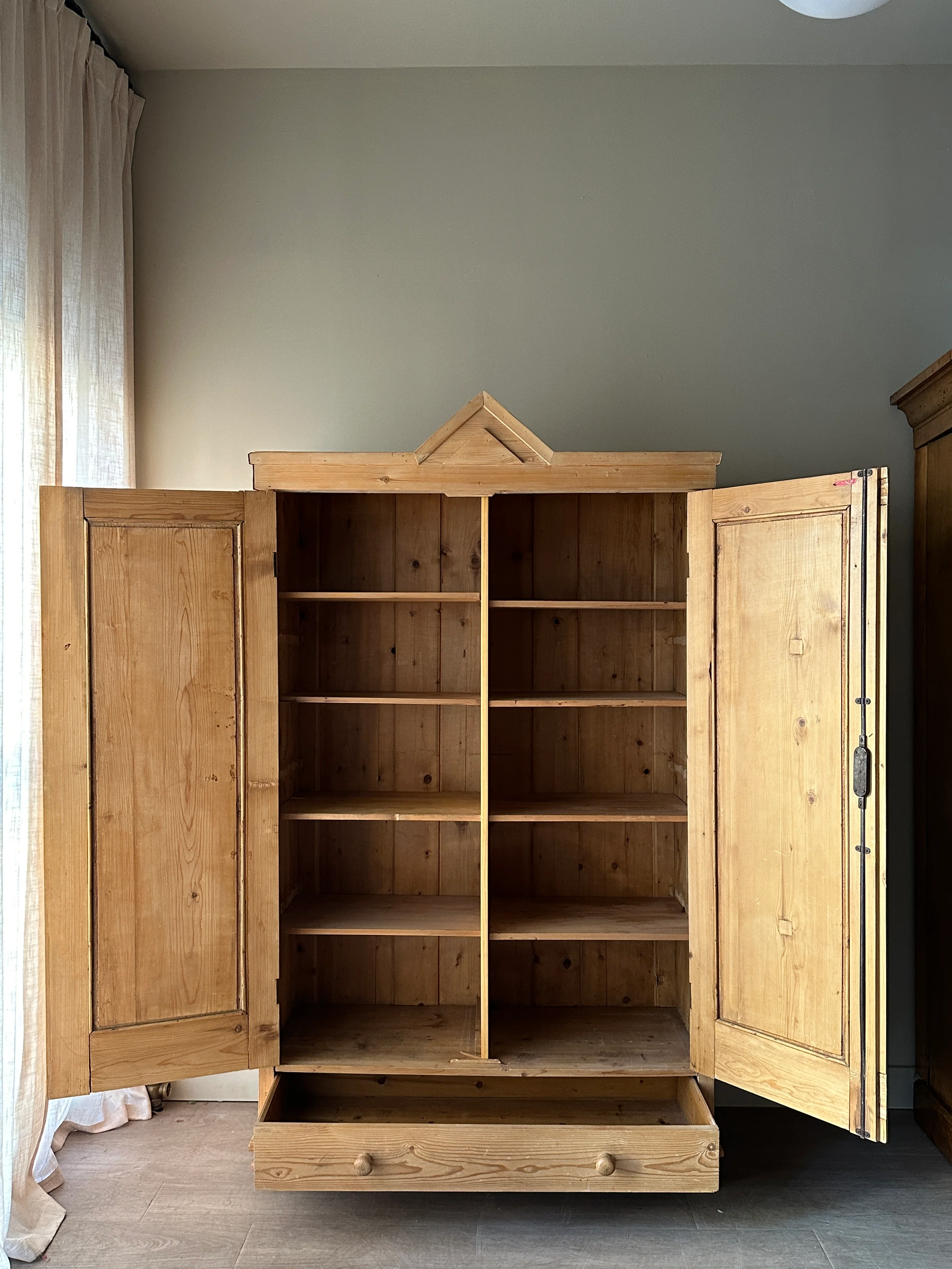 Scrubbed Pine Armoire - Image 4