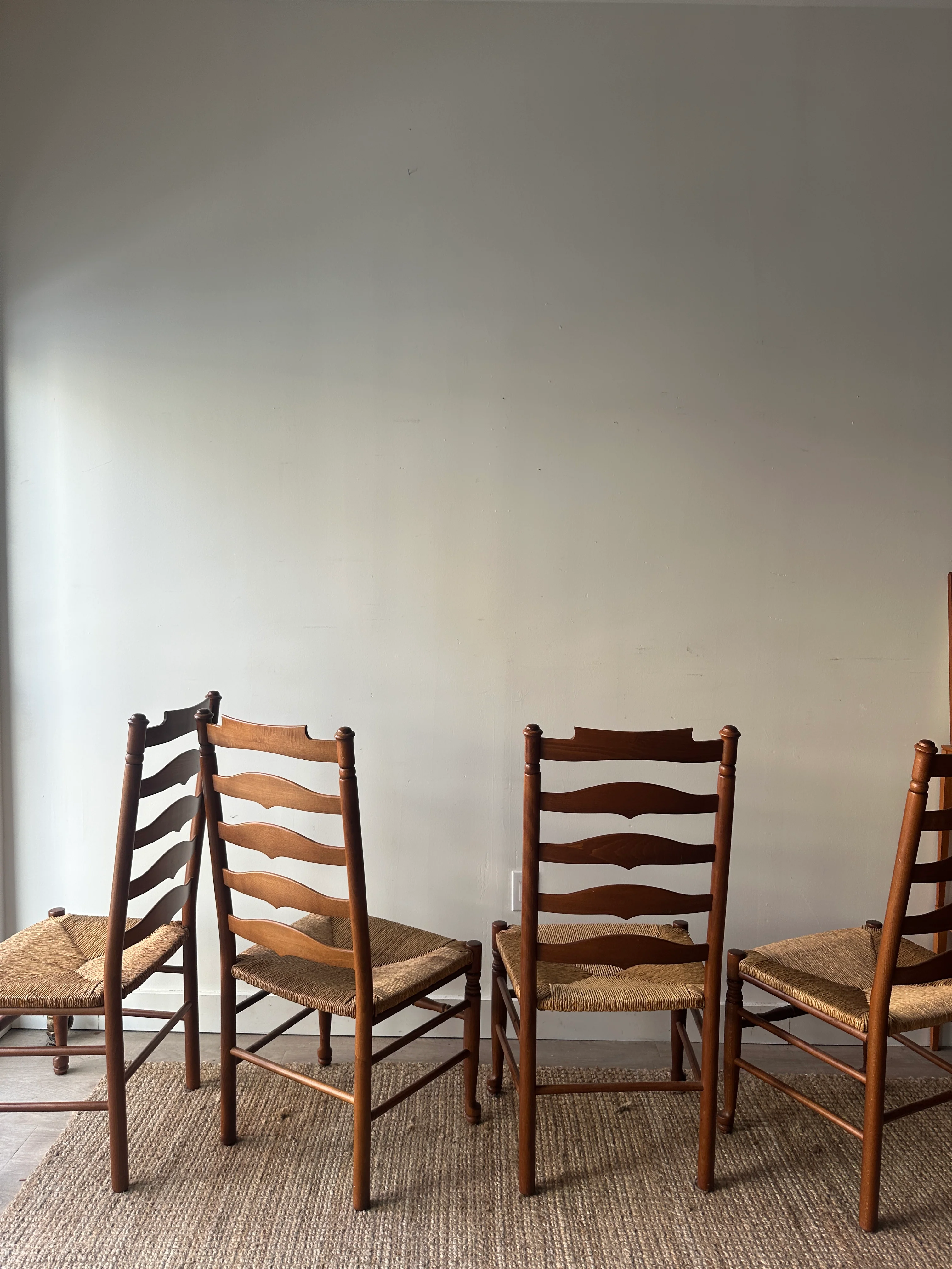 Set of 4 ladder back chairs. Sold as a set. - Image 5