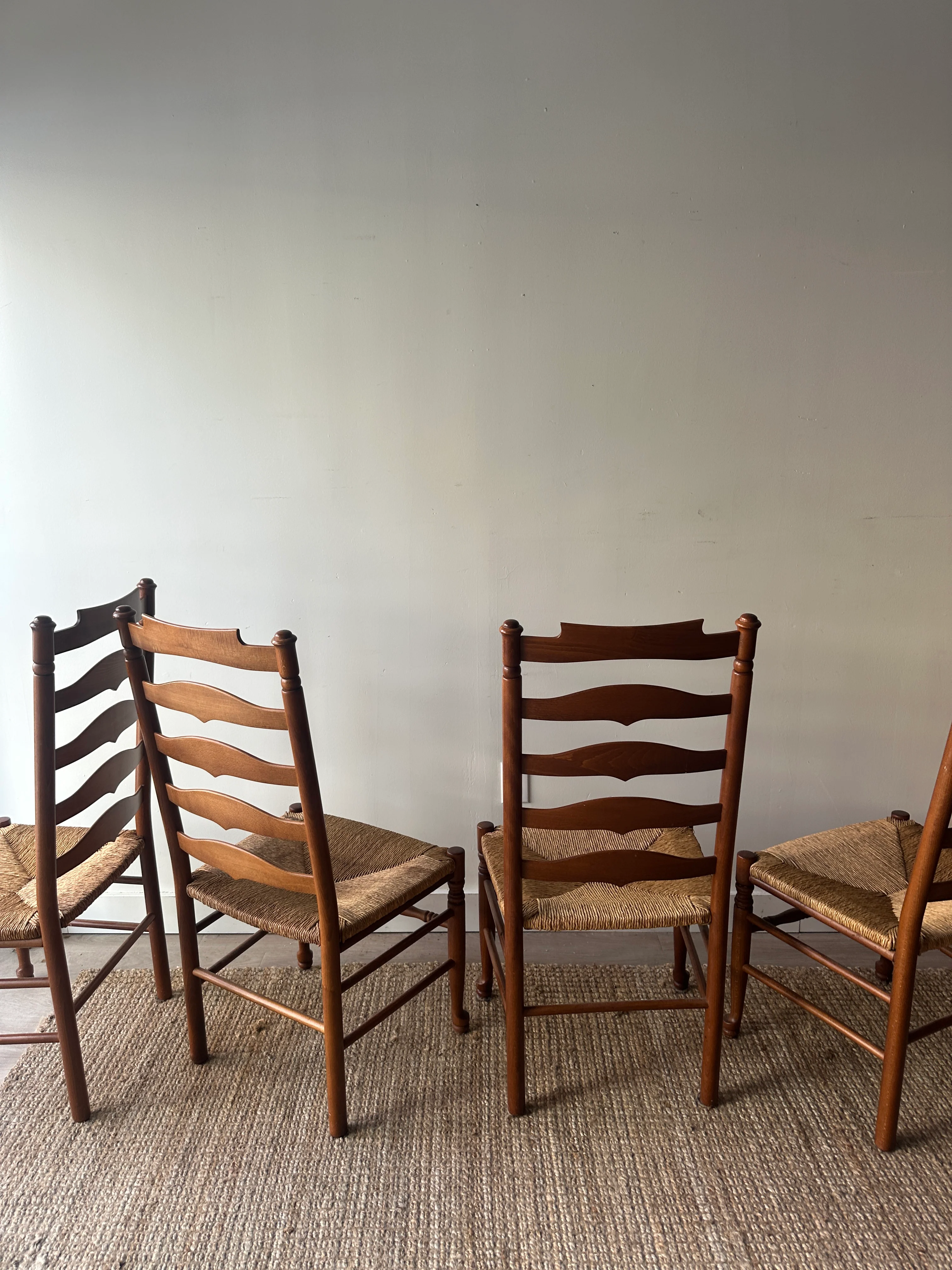 Set of 4 ladder back chairs. Sold as a set. - Image 6