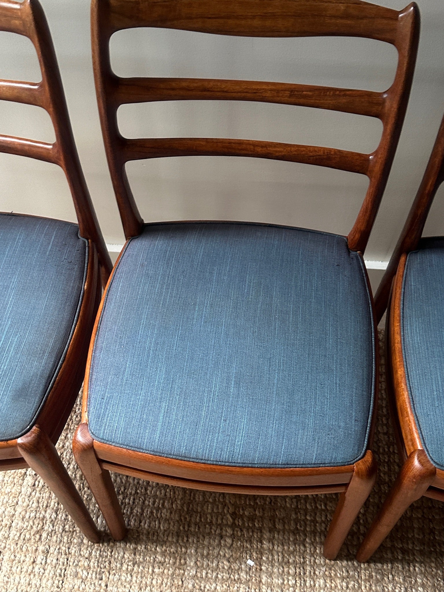 Set of Six Danish Walnut Dining Chairs. Sold individually. - Image 8