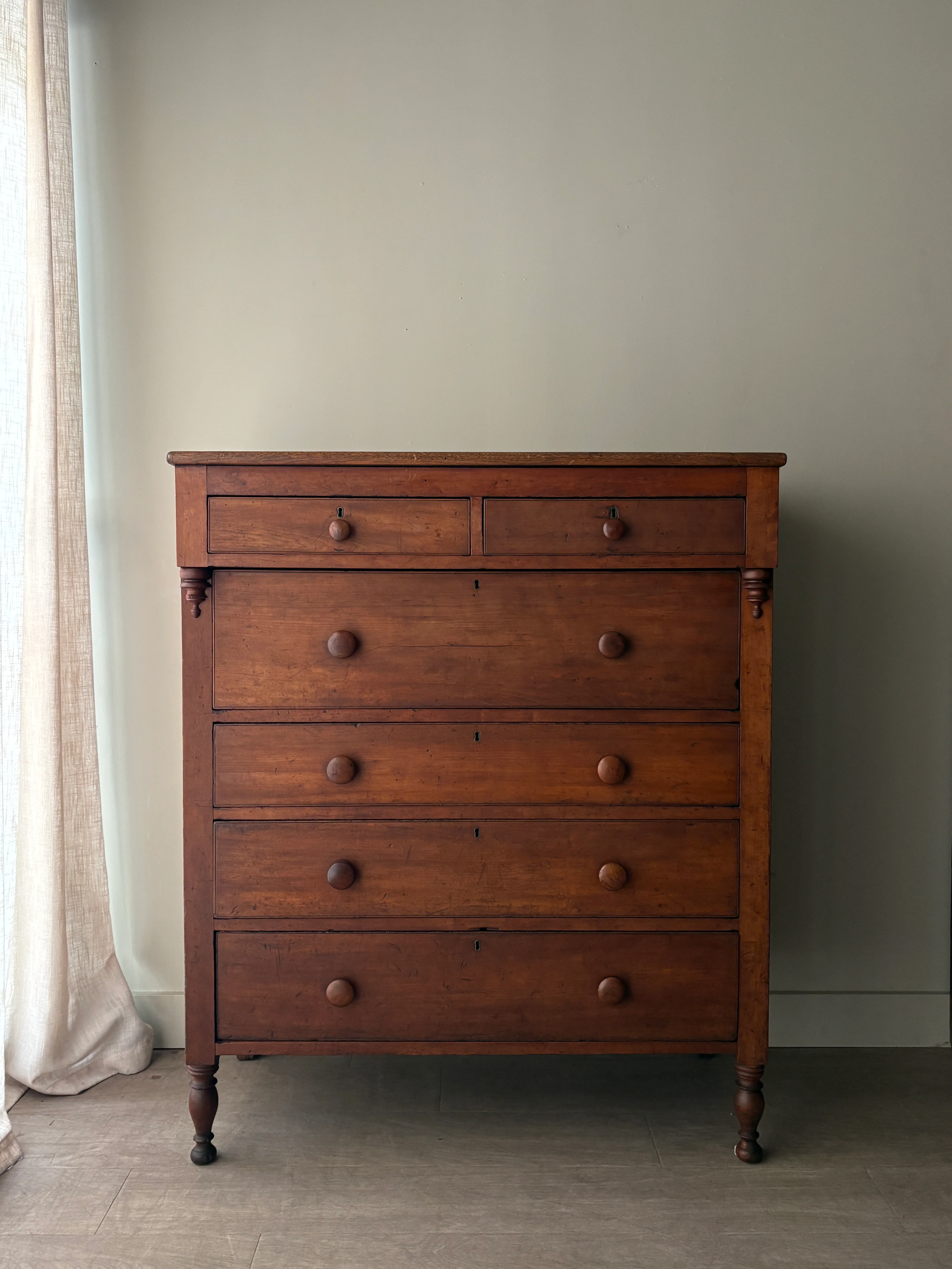 Sheraton walnut dresser