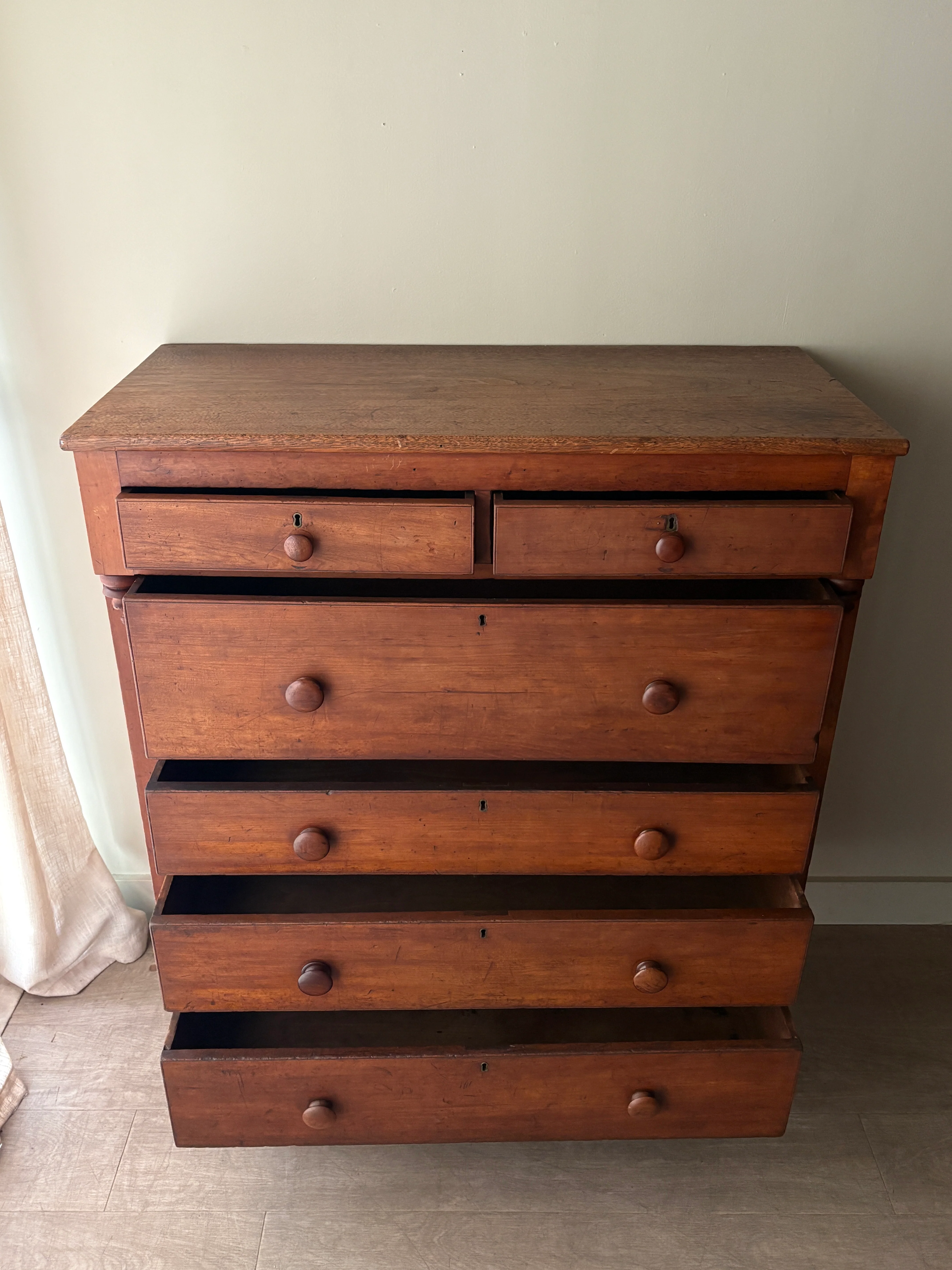 Sheraton walnut dresser - Image 4