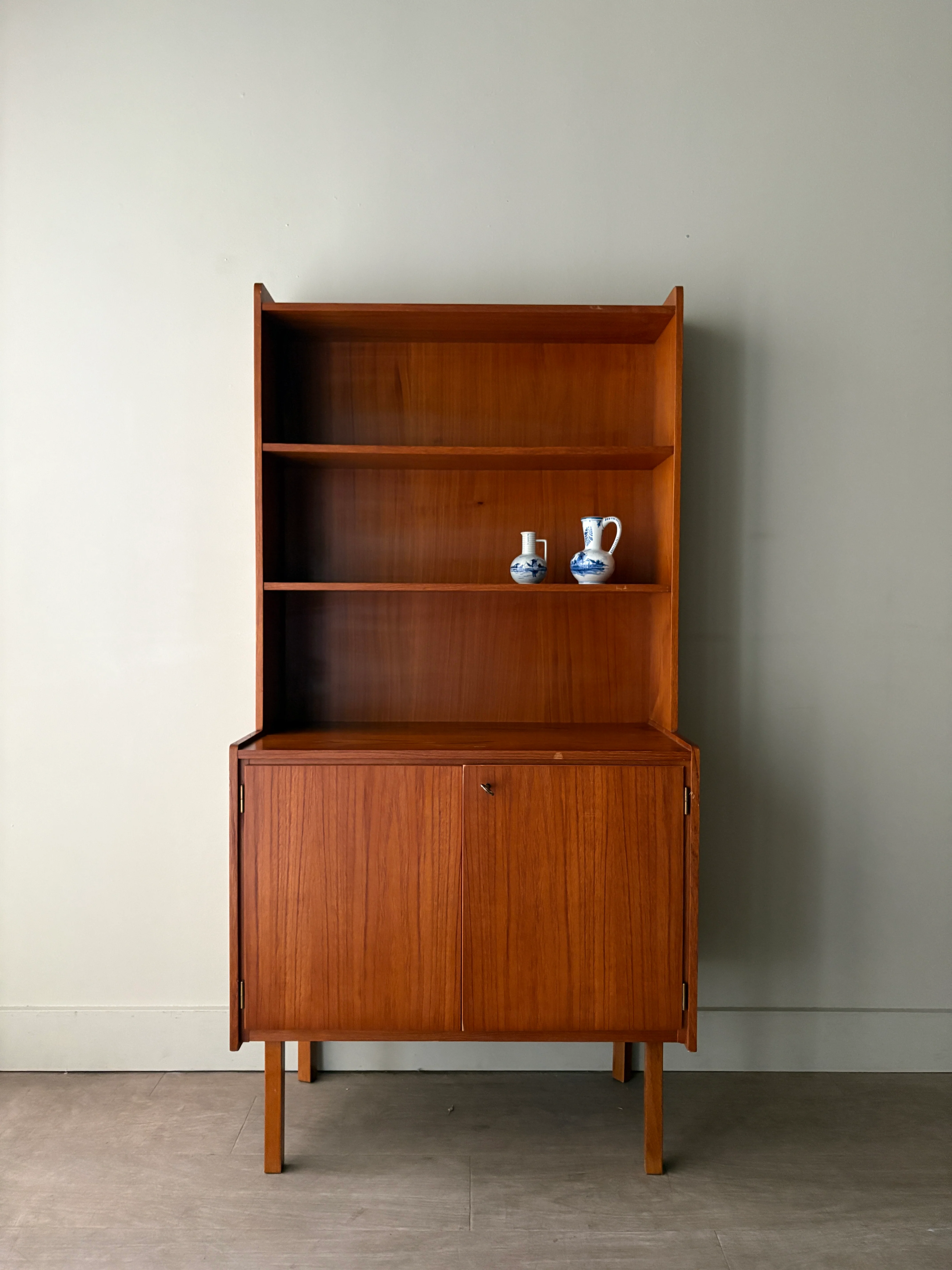 Small Danish teak bookcase cabinet