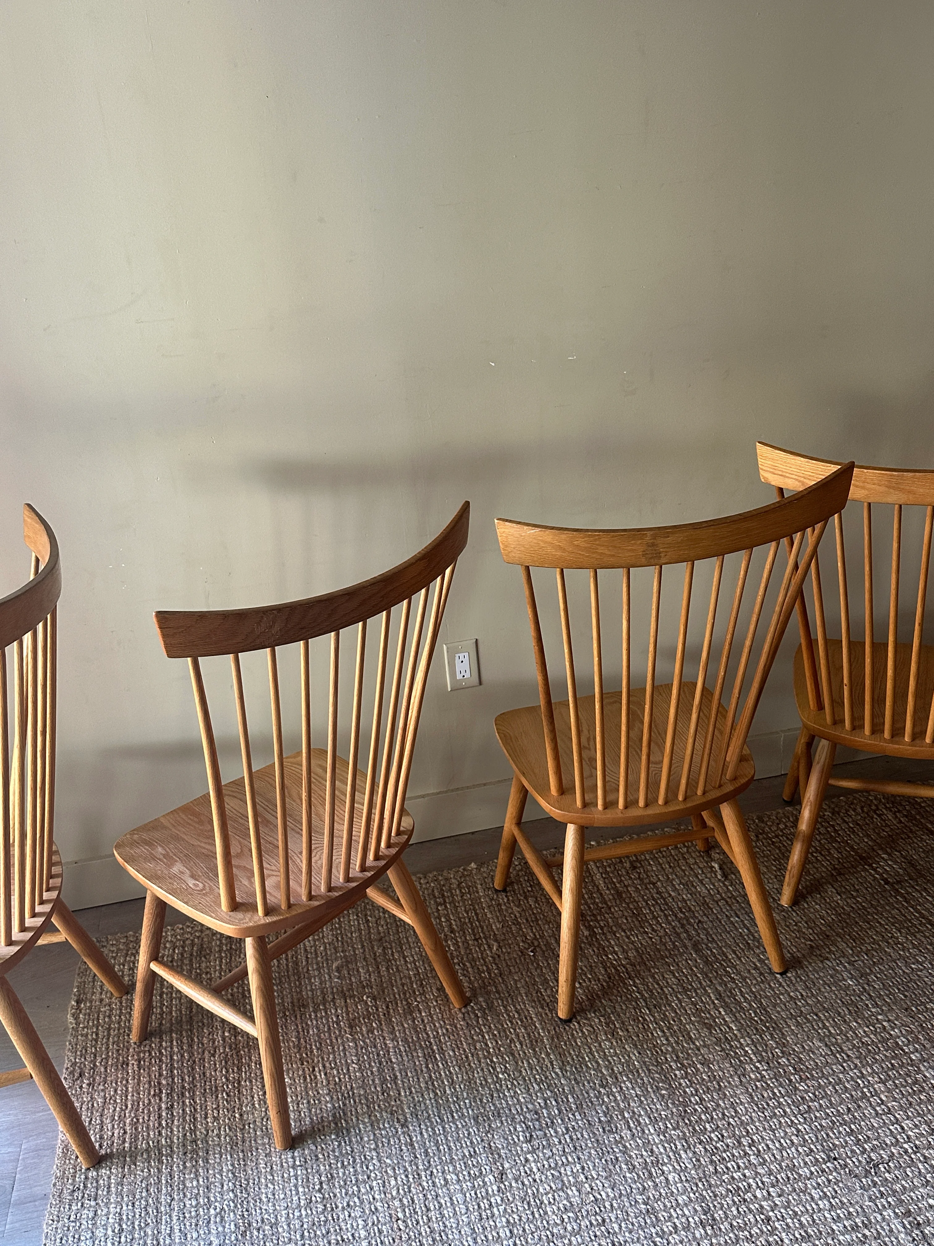 RH Lemieur Windsor oak dining chairs. Sold in pairs. - Image 3