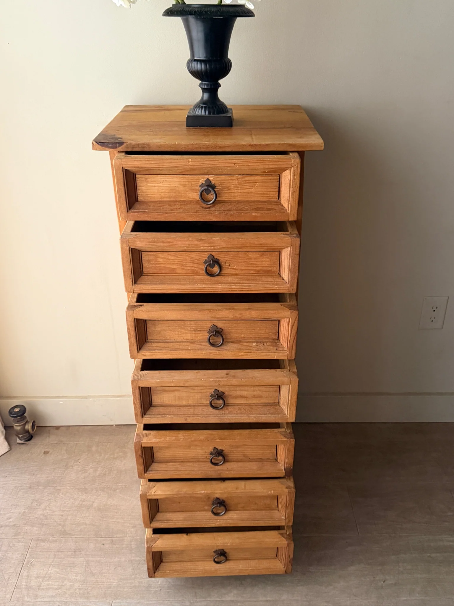 Spanish Colonial waxed pine lingerie chest - Image 4