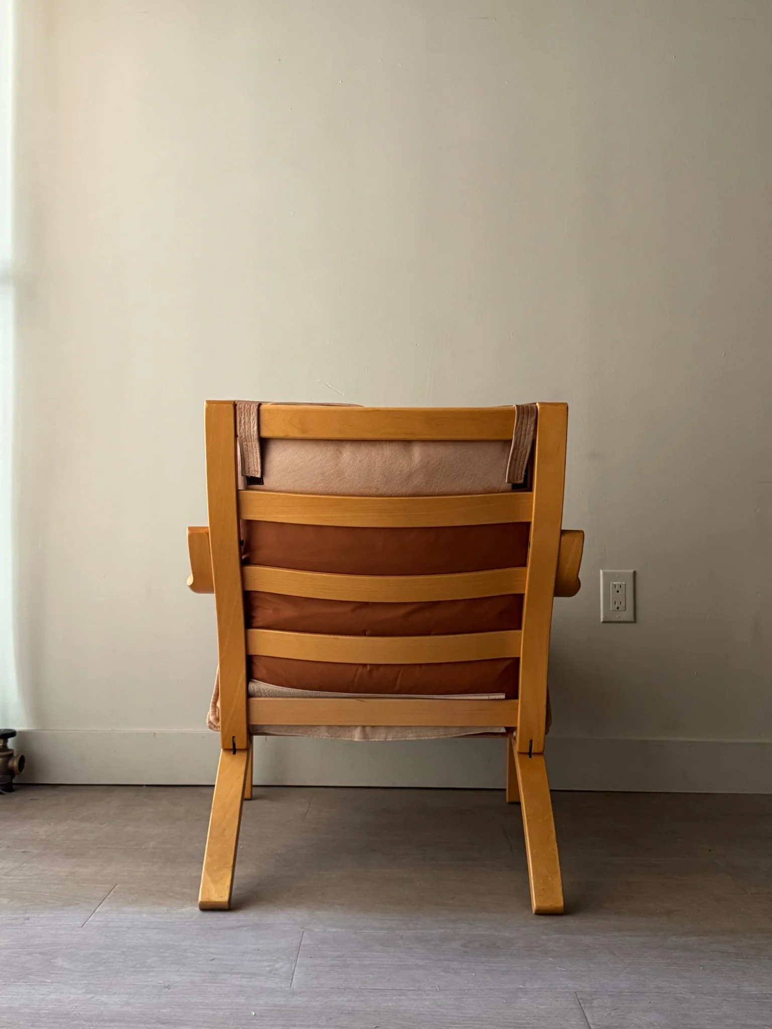 Stouby Danish leather bentwood lounge chair - Image 5