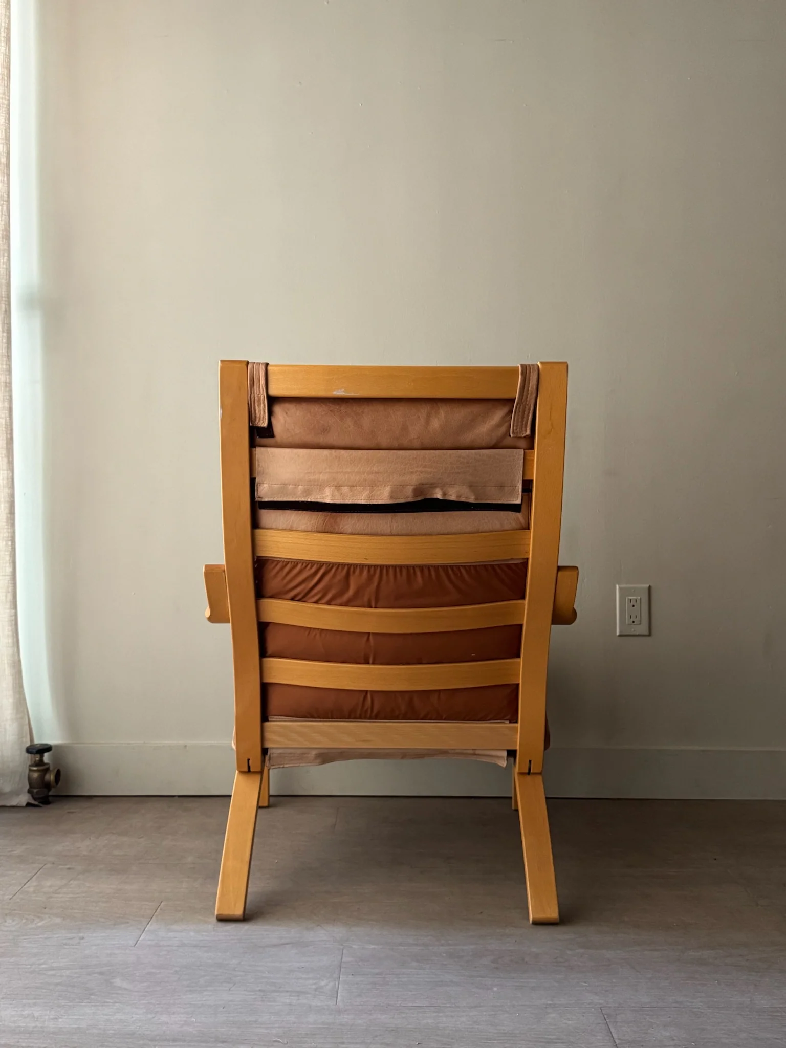 Stouby Danish leather bentwood lounge chair - Image 5